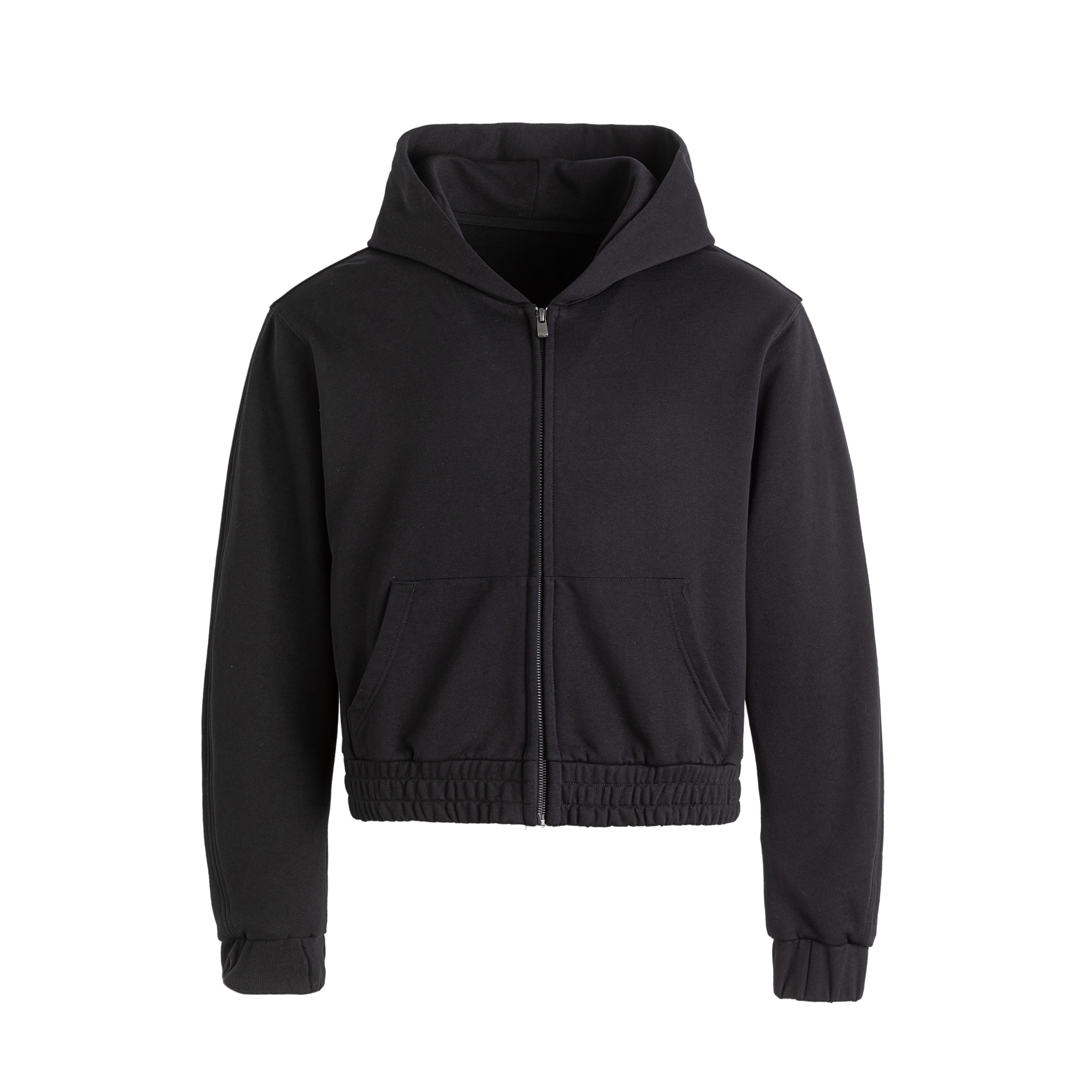 Felpa con cappuccio corta con zip 24FW