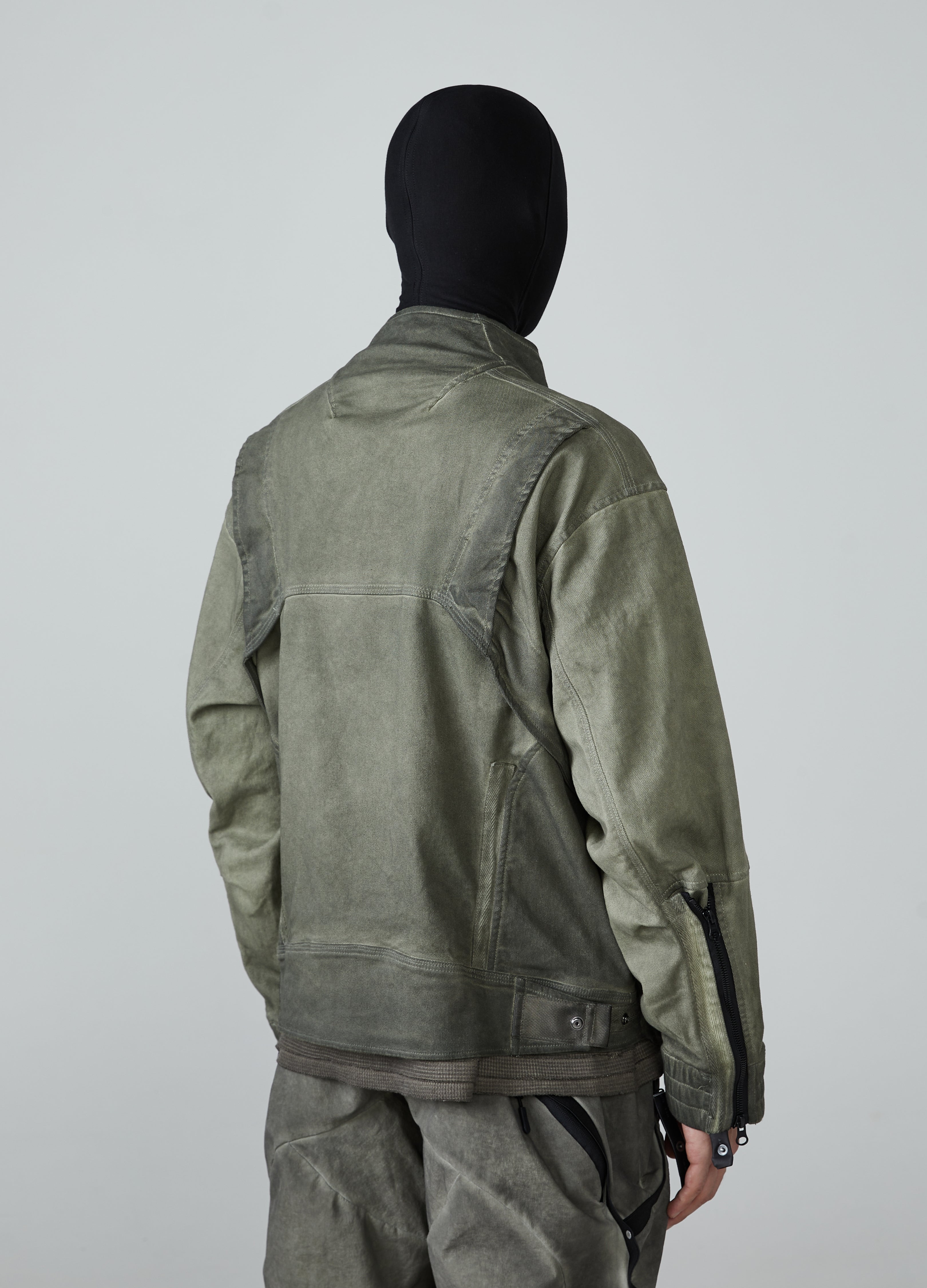 Giacca da lavoro in denim effetto used Wasteland