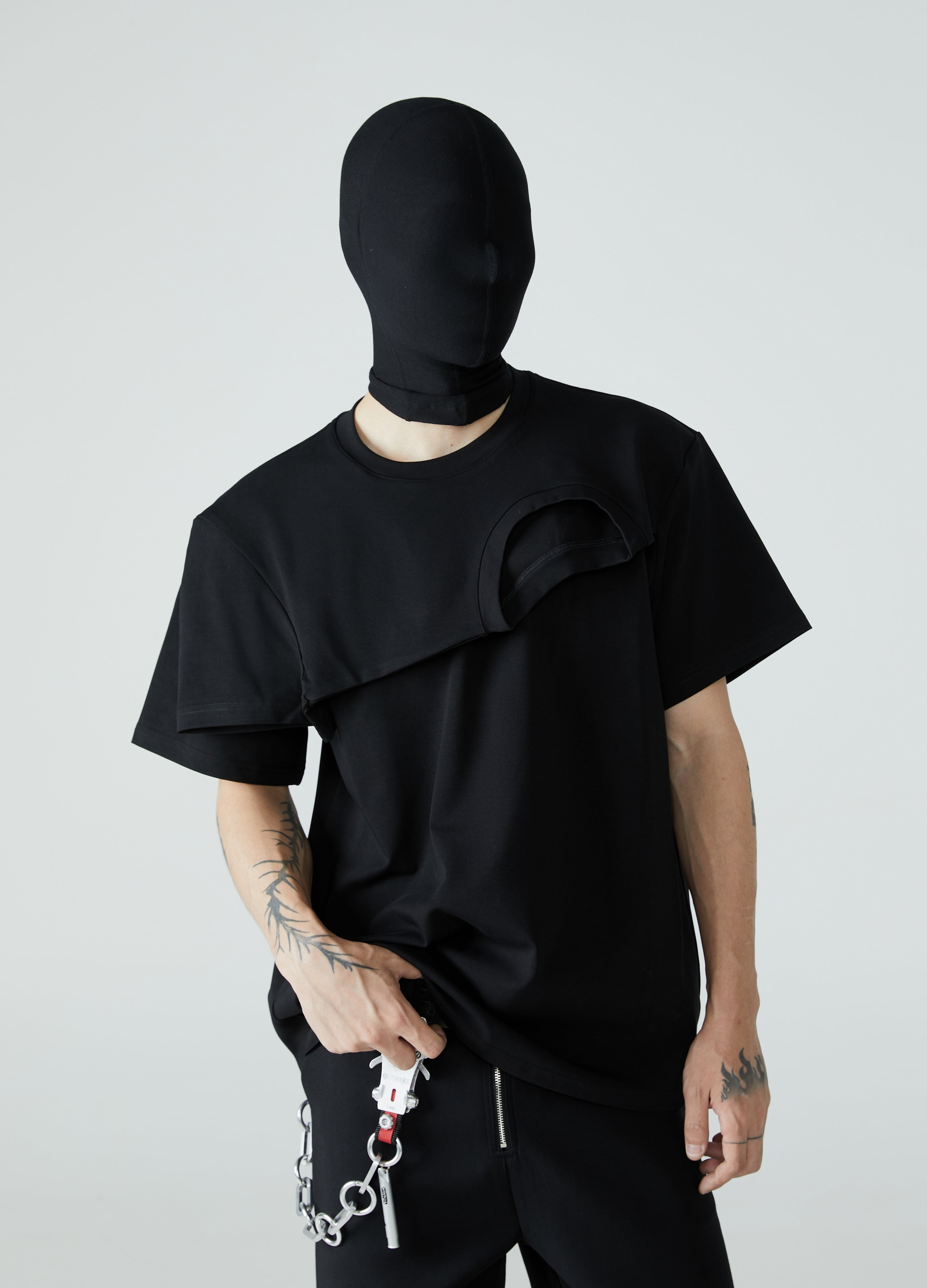 Maglietta tipografica a strati finti 23FW