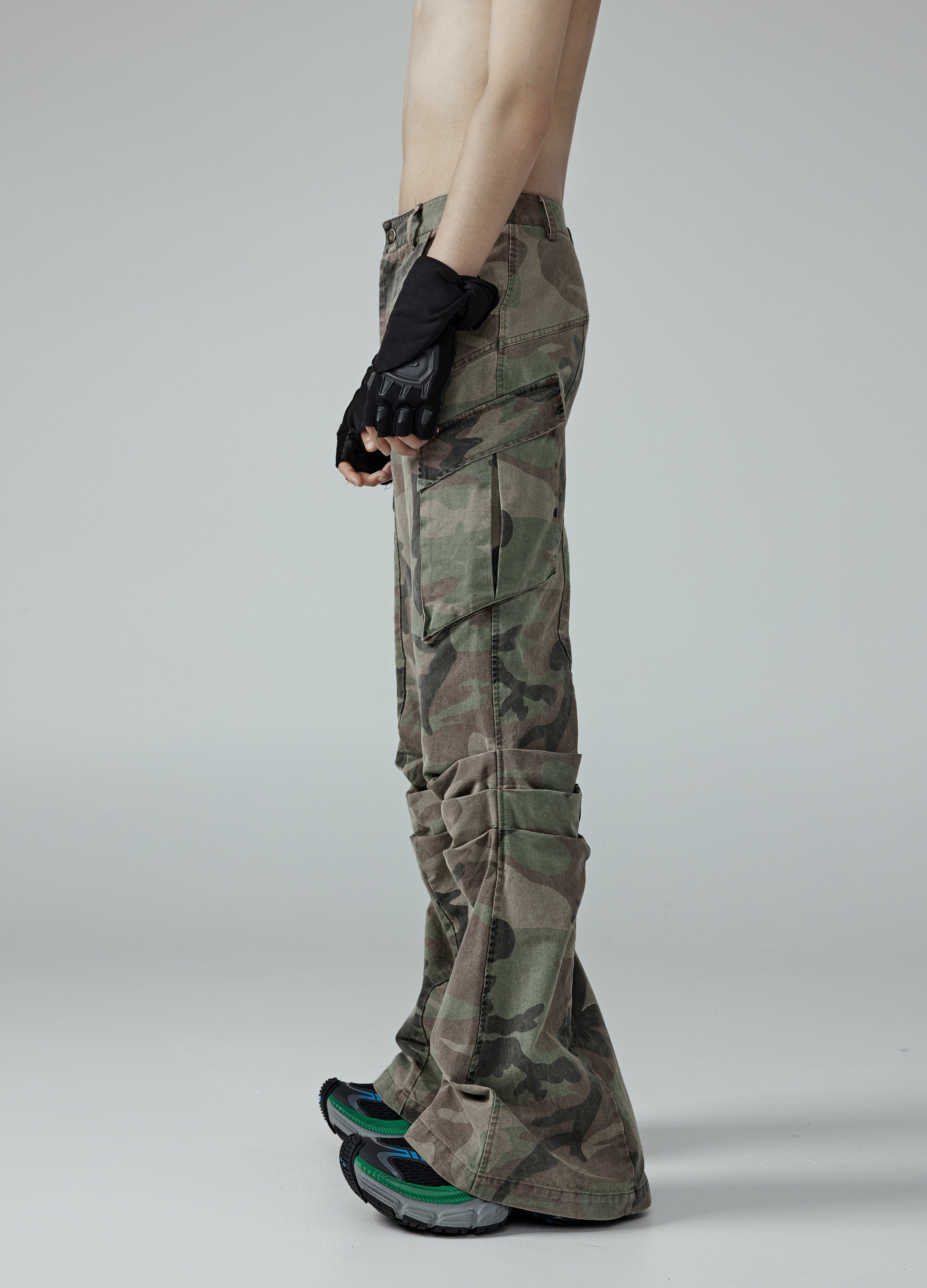 24SS Camouflage Machete-Cut Pants