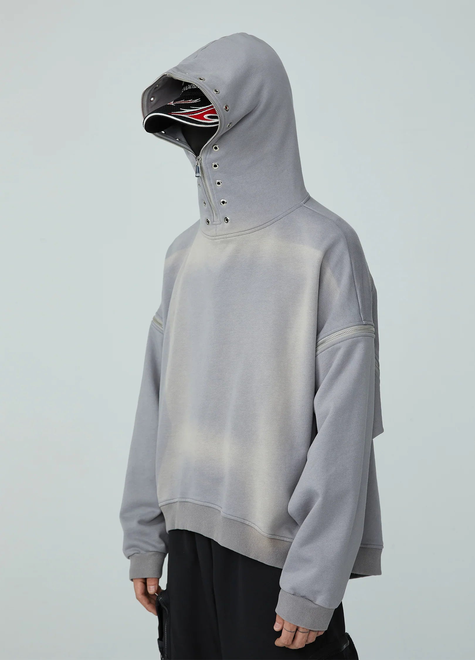 Felpa con cappuccio e zip Spectrum 22FW