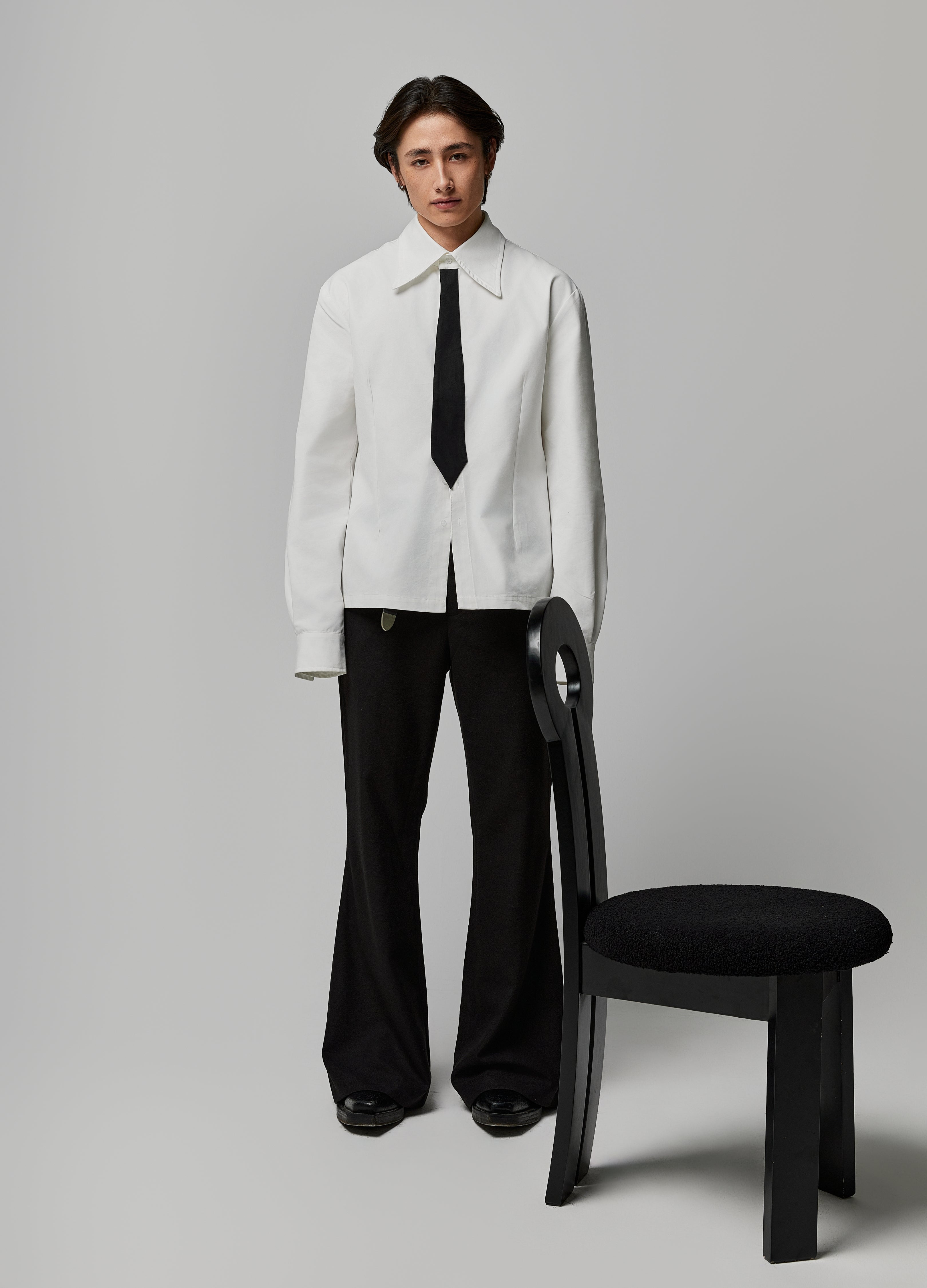 Camicia con cravatta larga 24SS OS