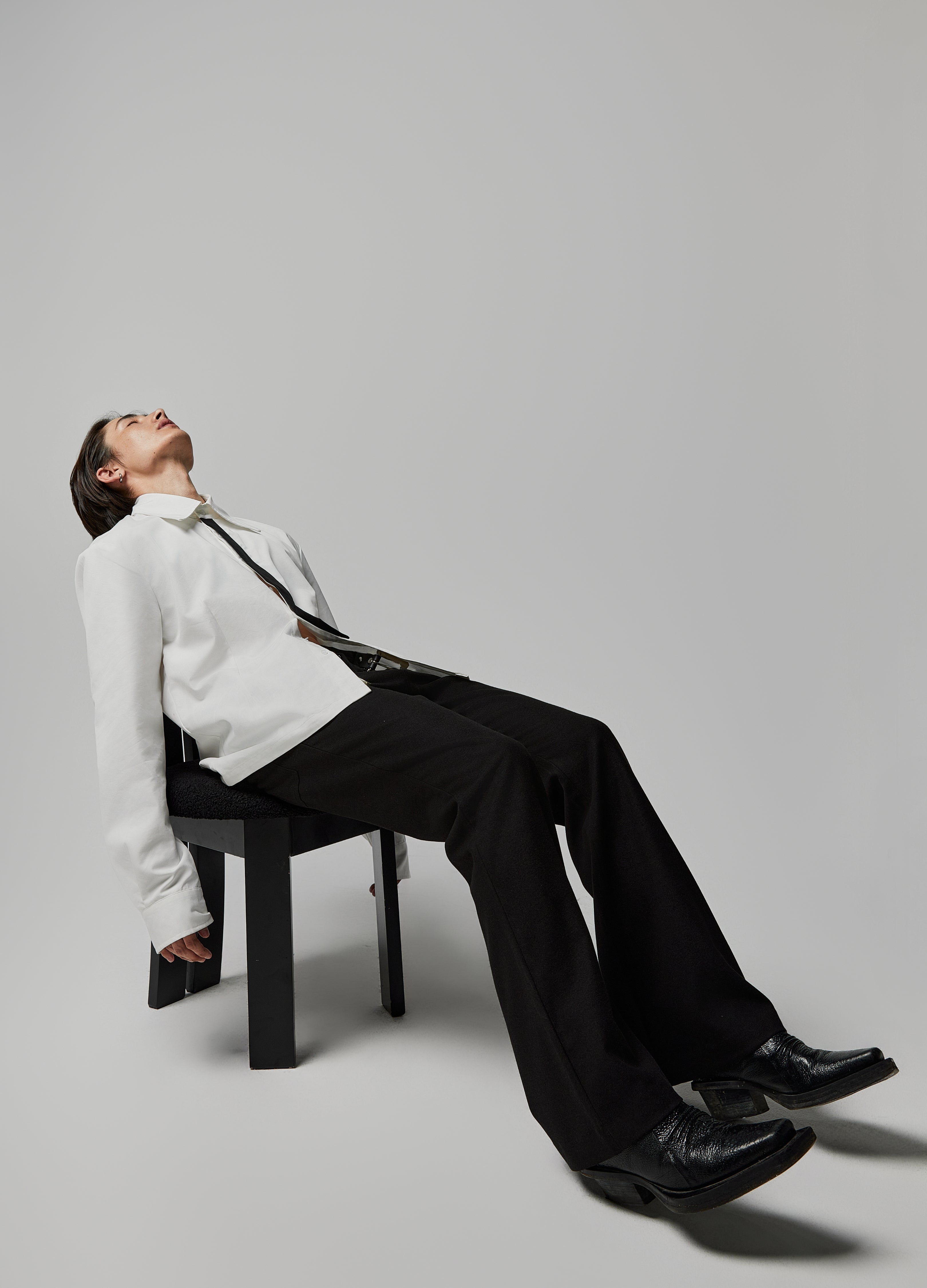 Camicia con cravatta larga 24SS OS