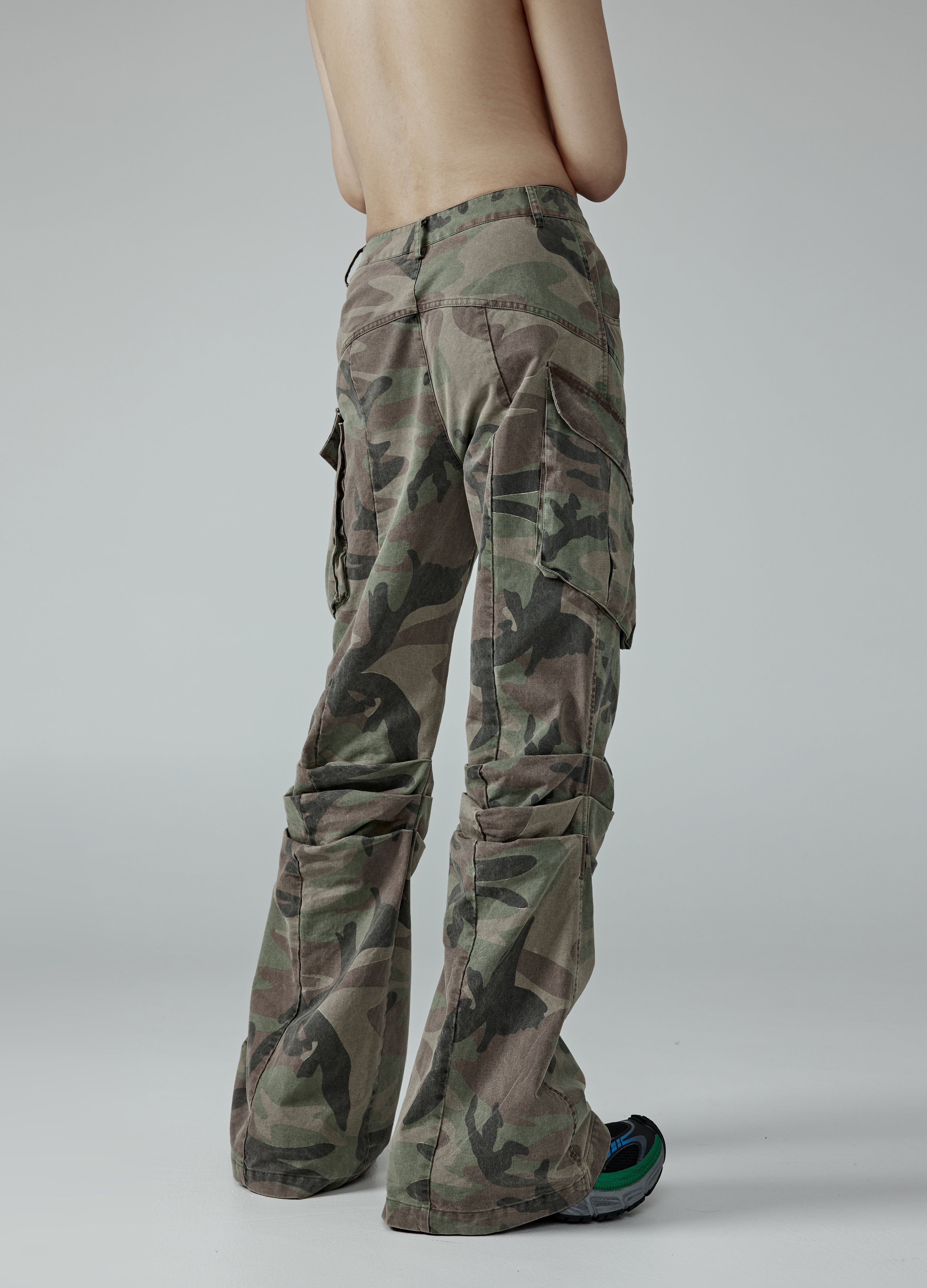 24SS Camouflage Machete-Cut Pants
