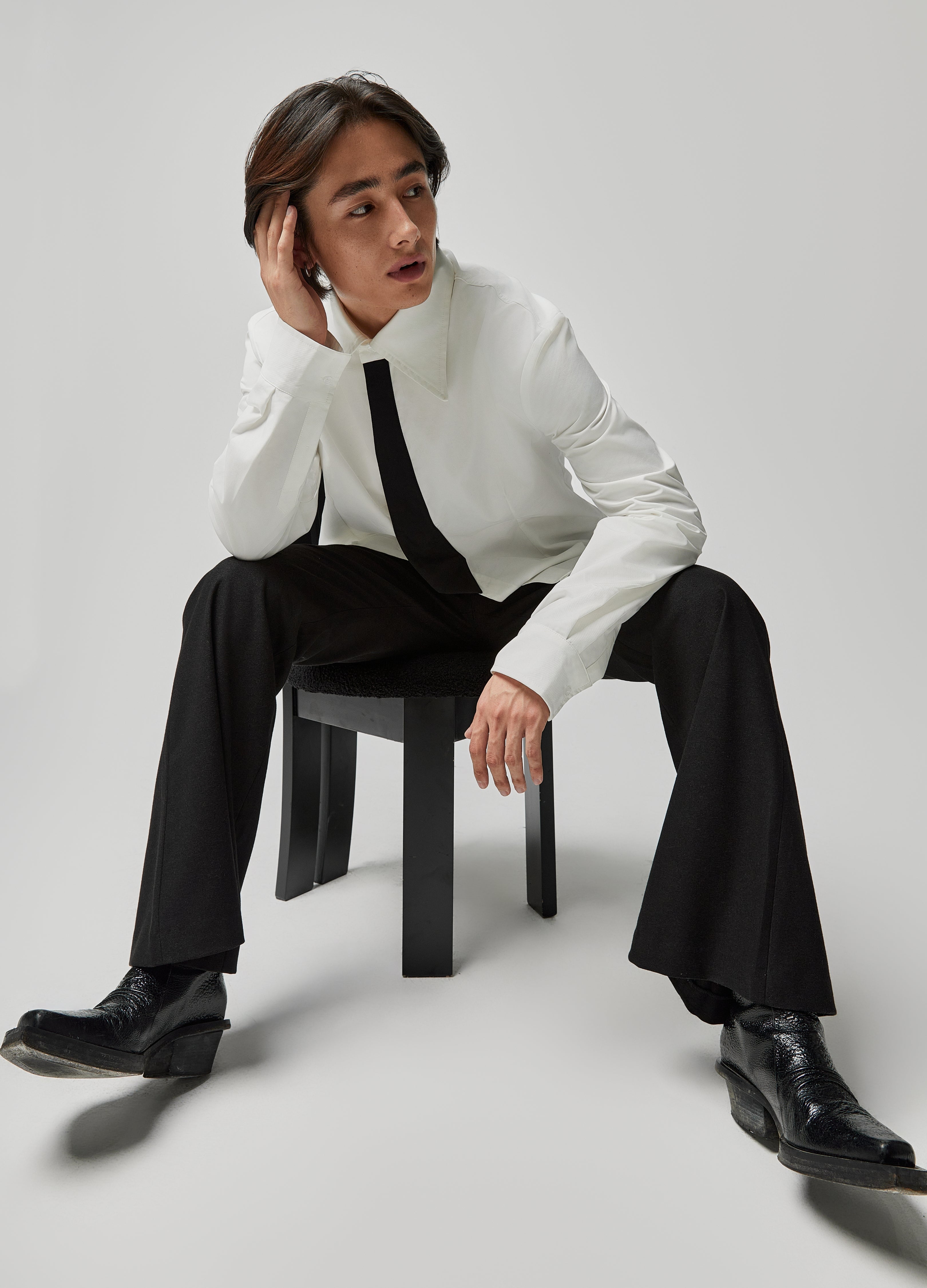 Camicia con cravatta larga 24SS OS