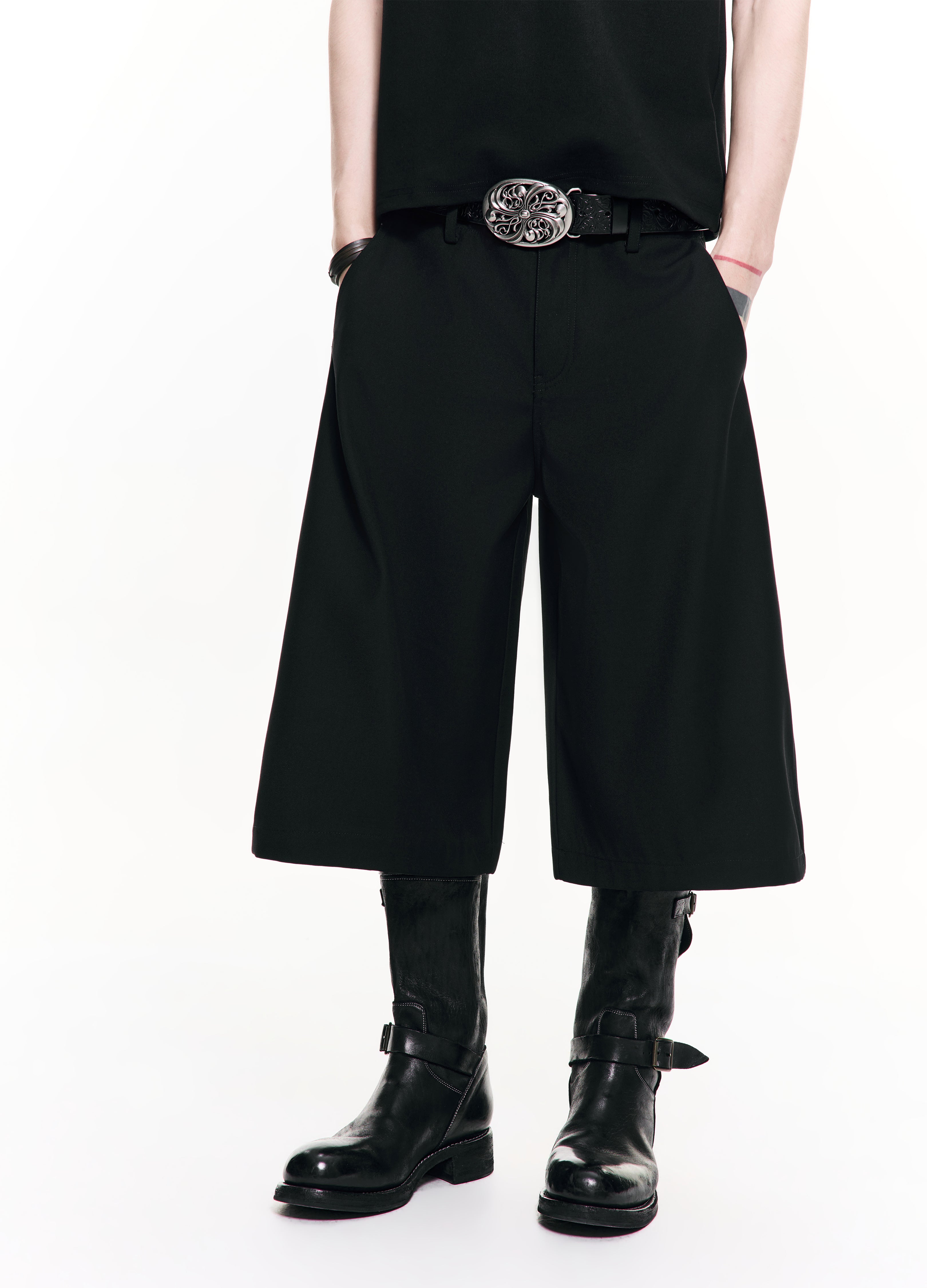 26SS CURVED CROP WIDE TROUSERS