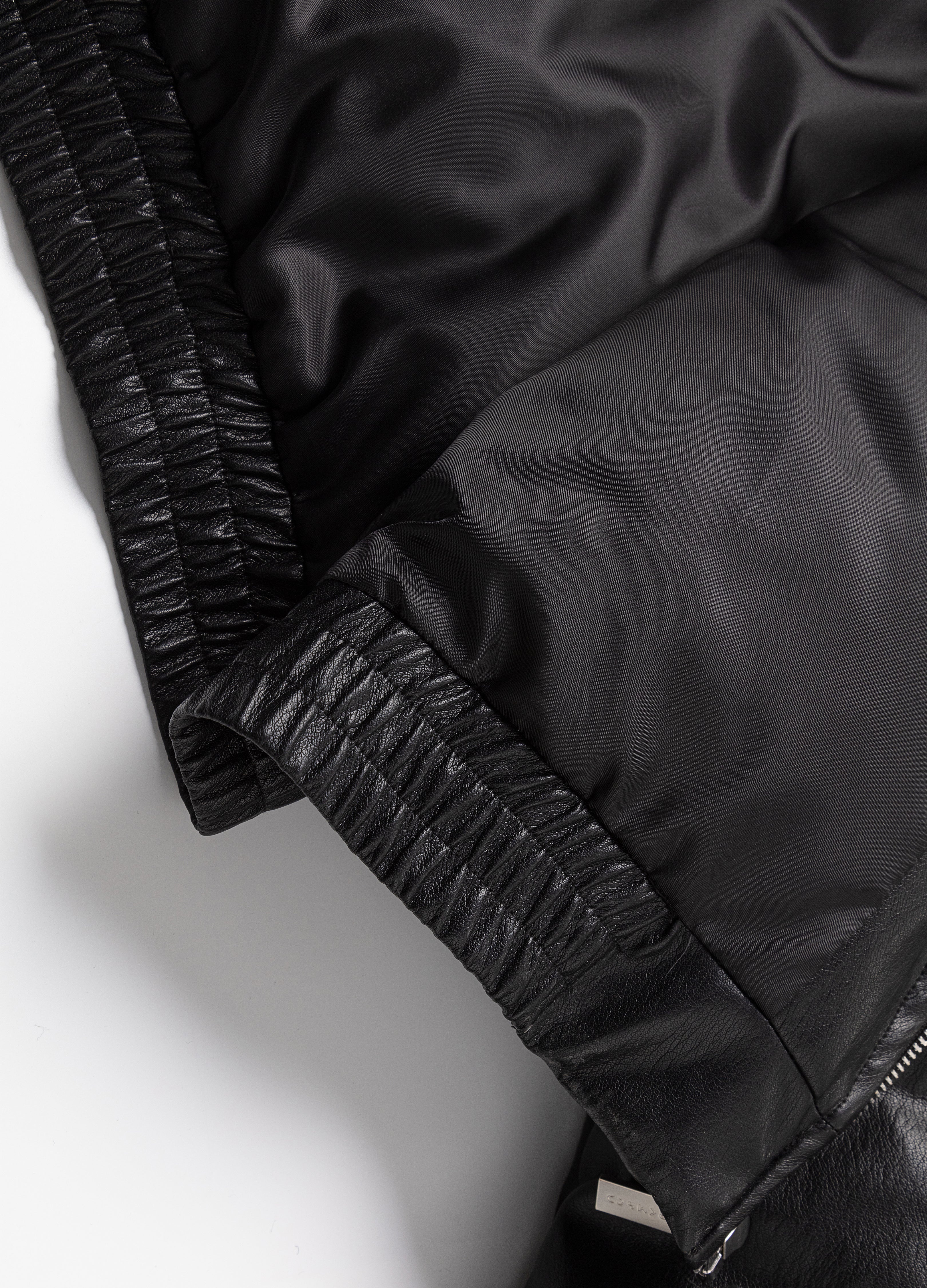 25FW LEATHER PUFFER BOMBER