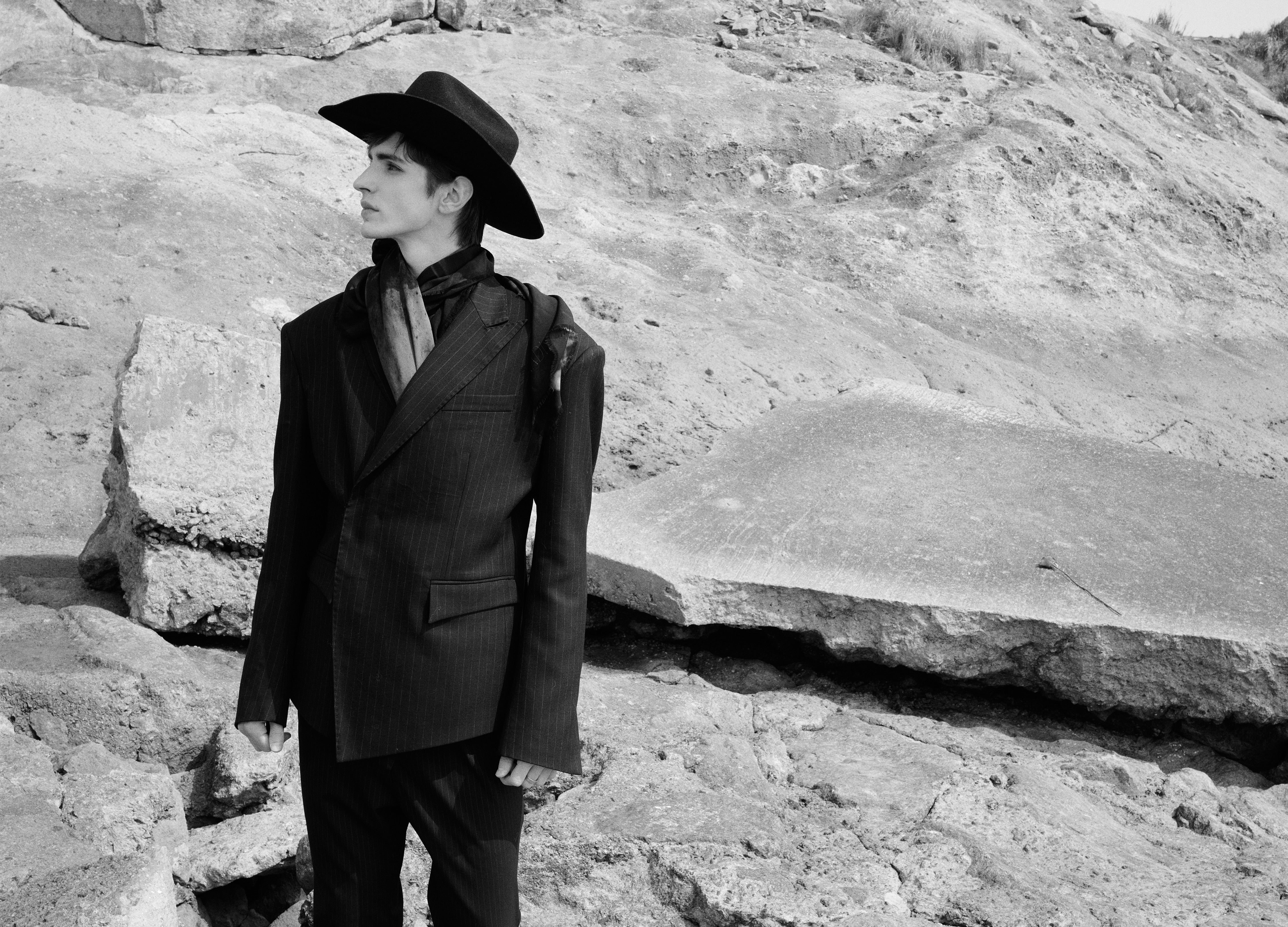 PANTALONI A RIGHE PLISSETTATE BLADE 25SS