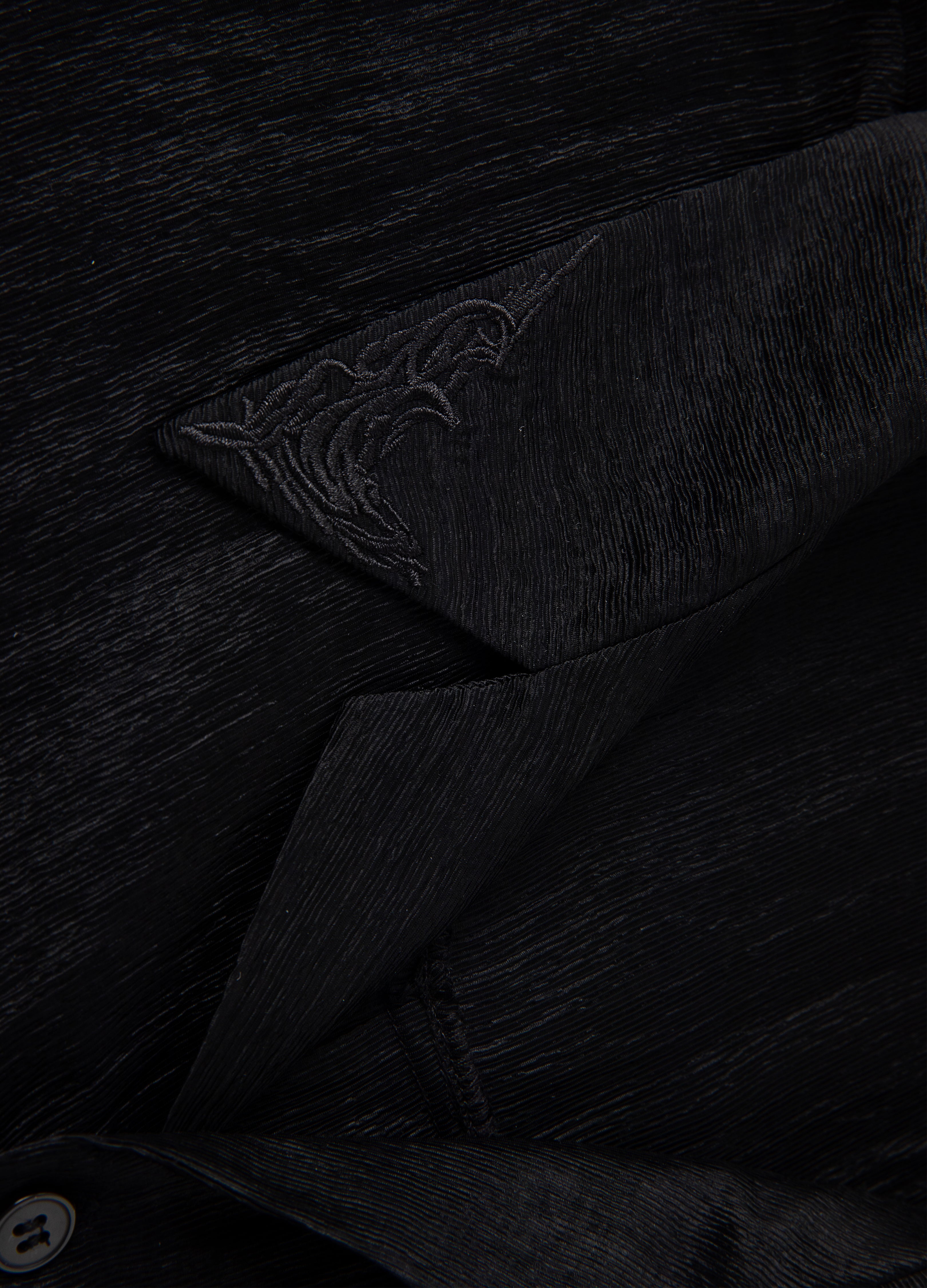 CAMICIA LUCIDA CON TEXTURE NERA BIANCA 25SS