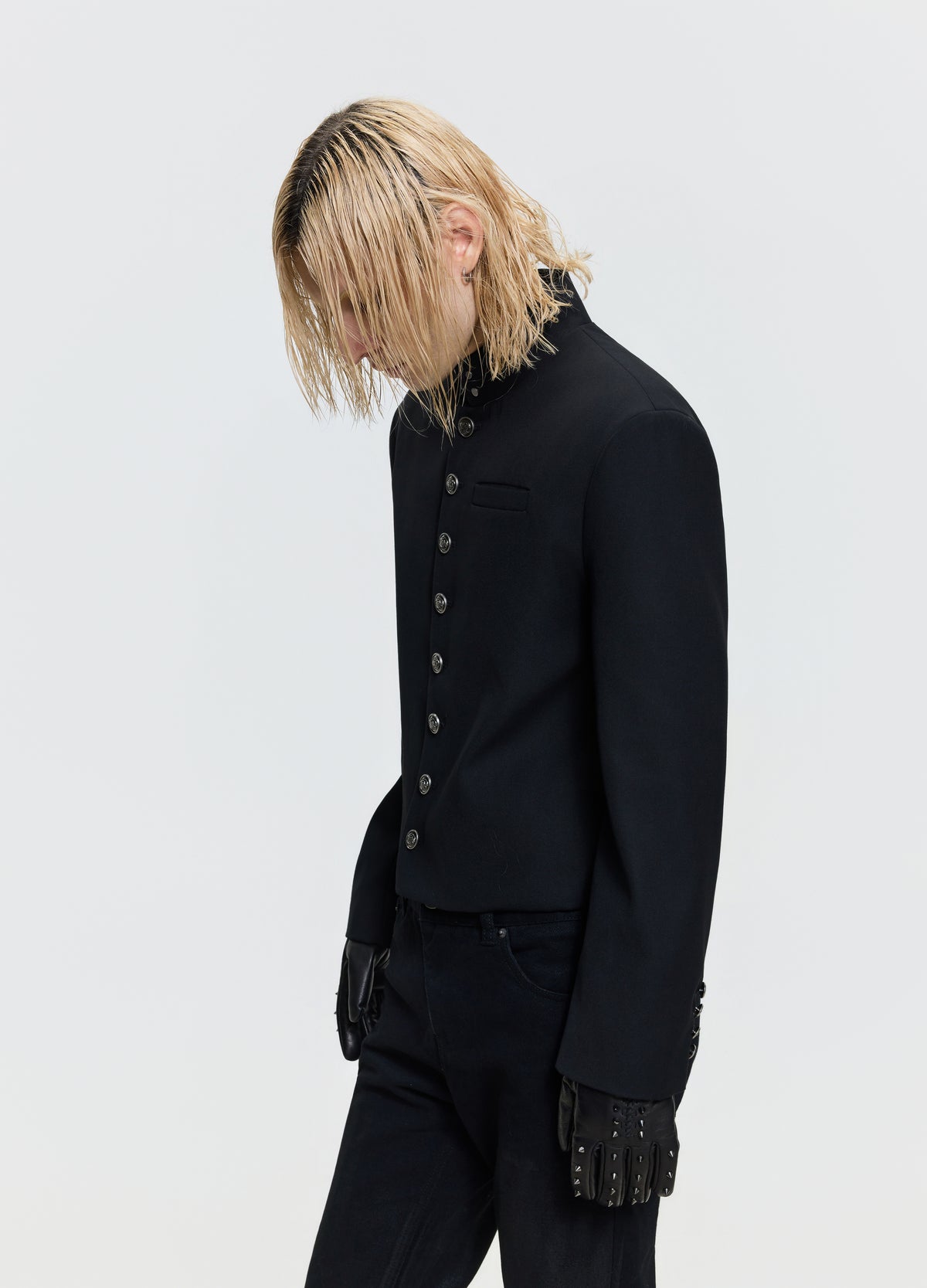 FRKM SCD 26FW oriental metal-button black jacket — product view 6