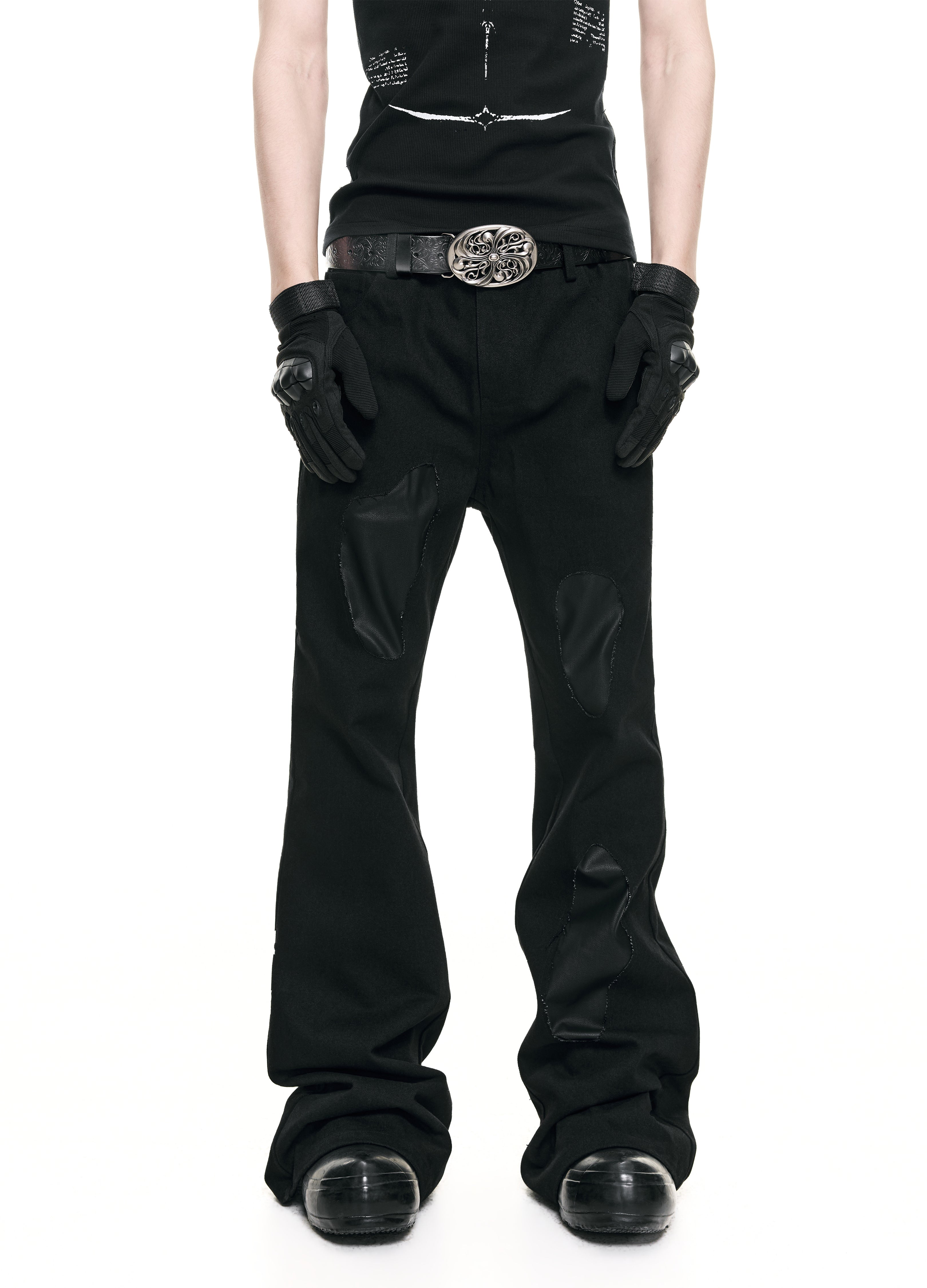 26SS DISTRESSED FLARE PANEL DENIM