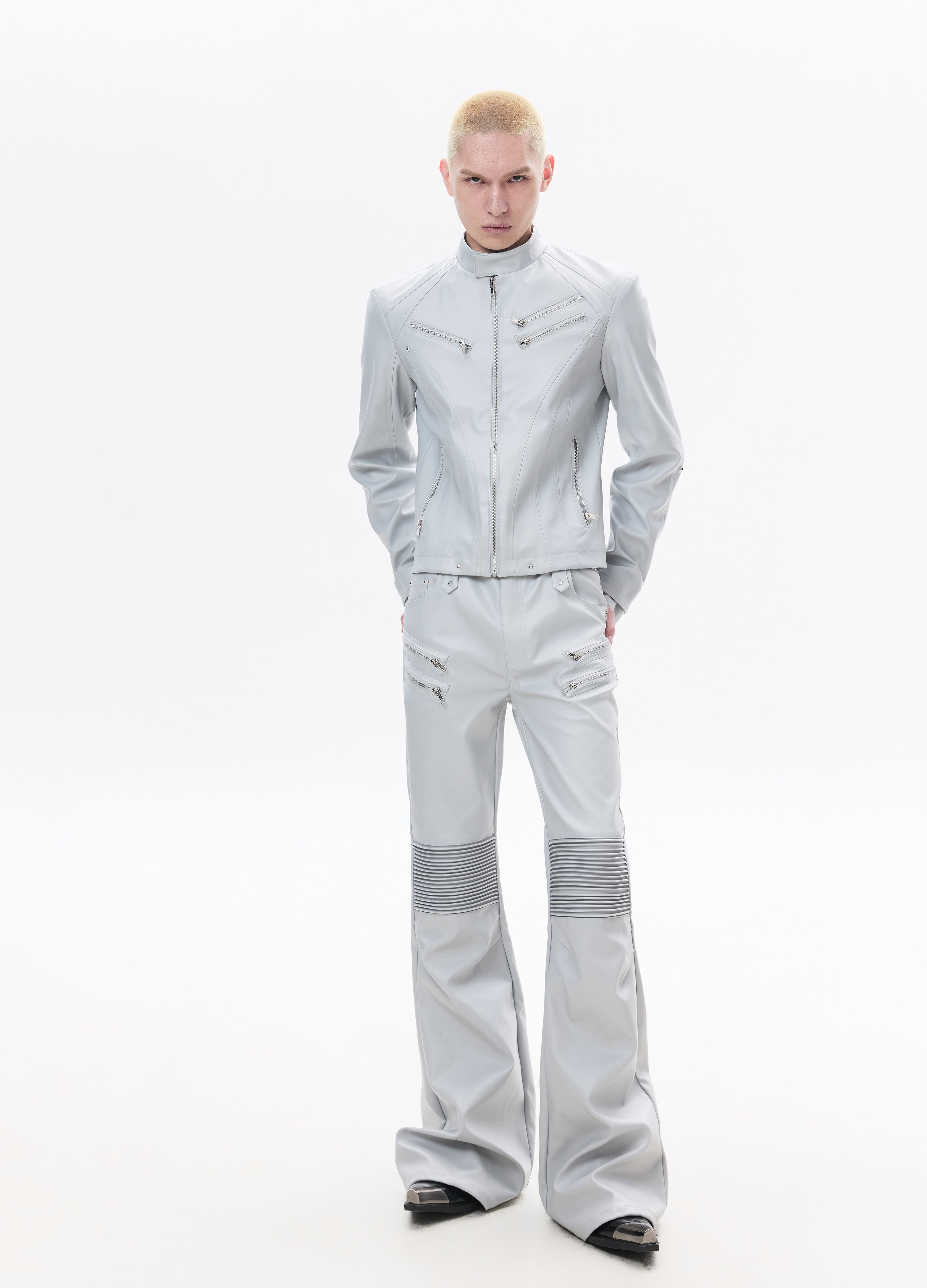 26SS LIGHT ARMORED ZIP FLARE PANTS