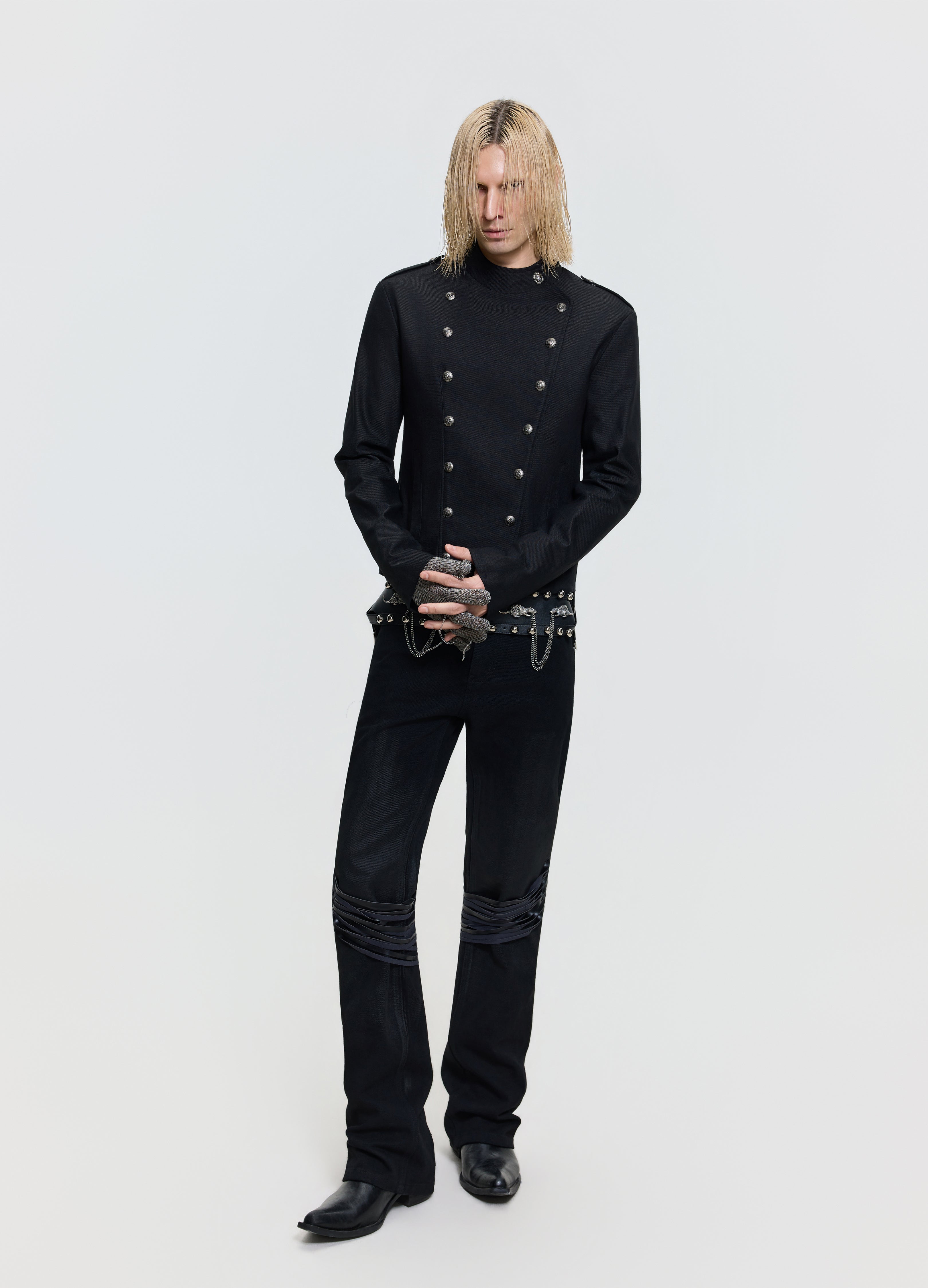 26FW LACE-UP WAXED DENIM