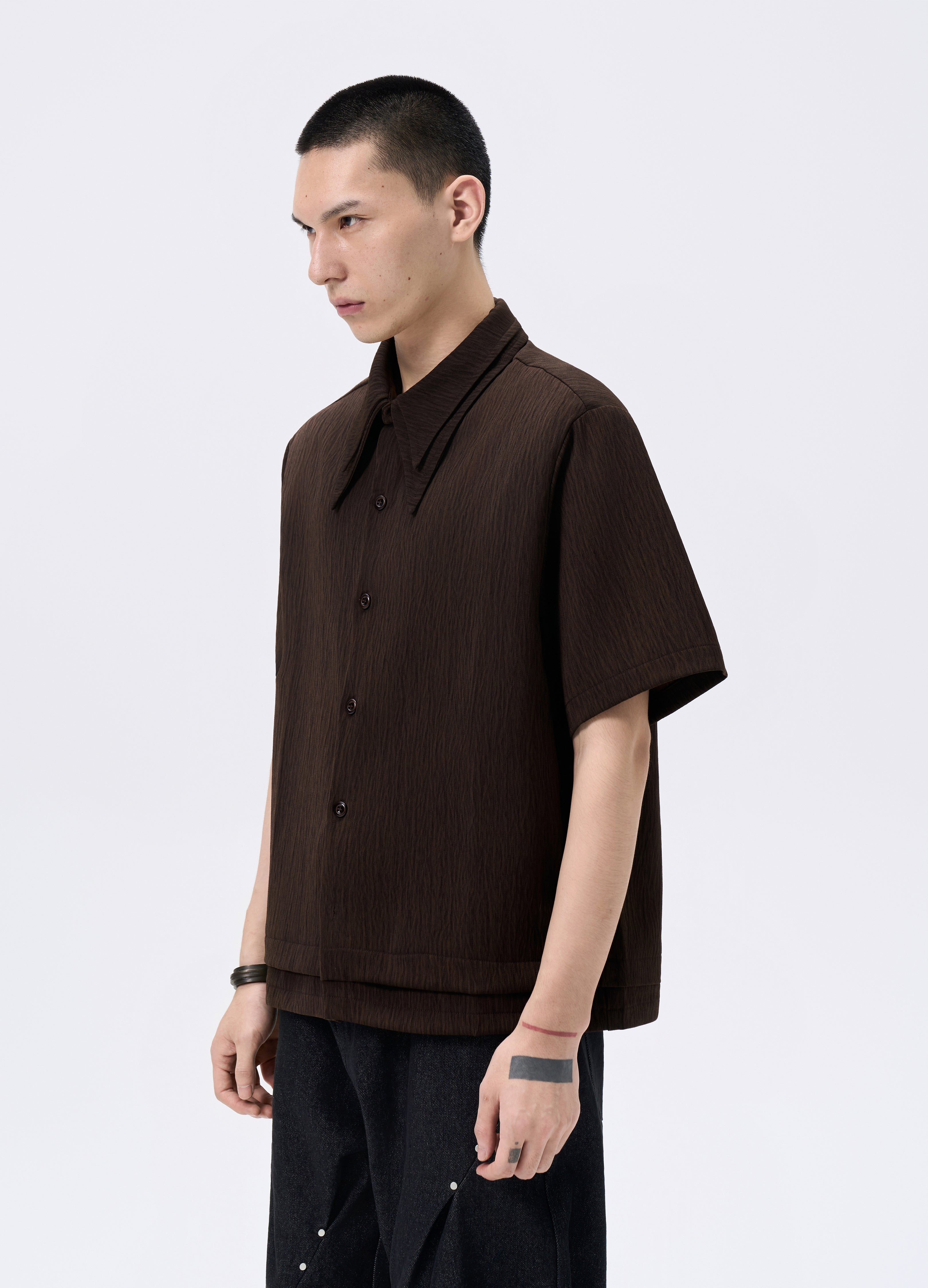 26SS DUAL COLLAR LAYER SHIRT
