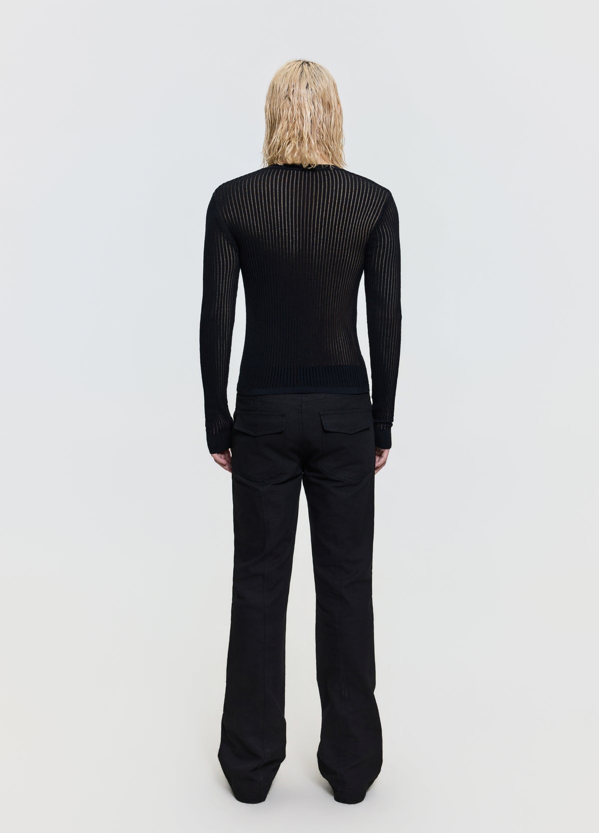 26FW SHEER V-NECK KNIT