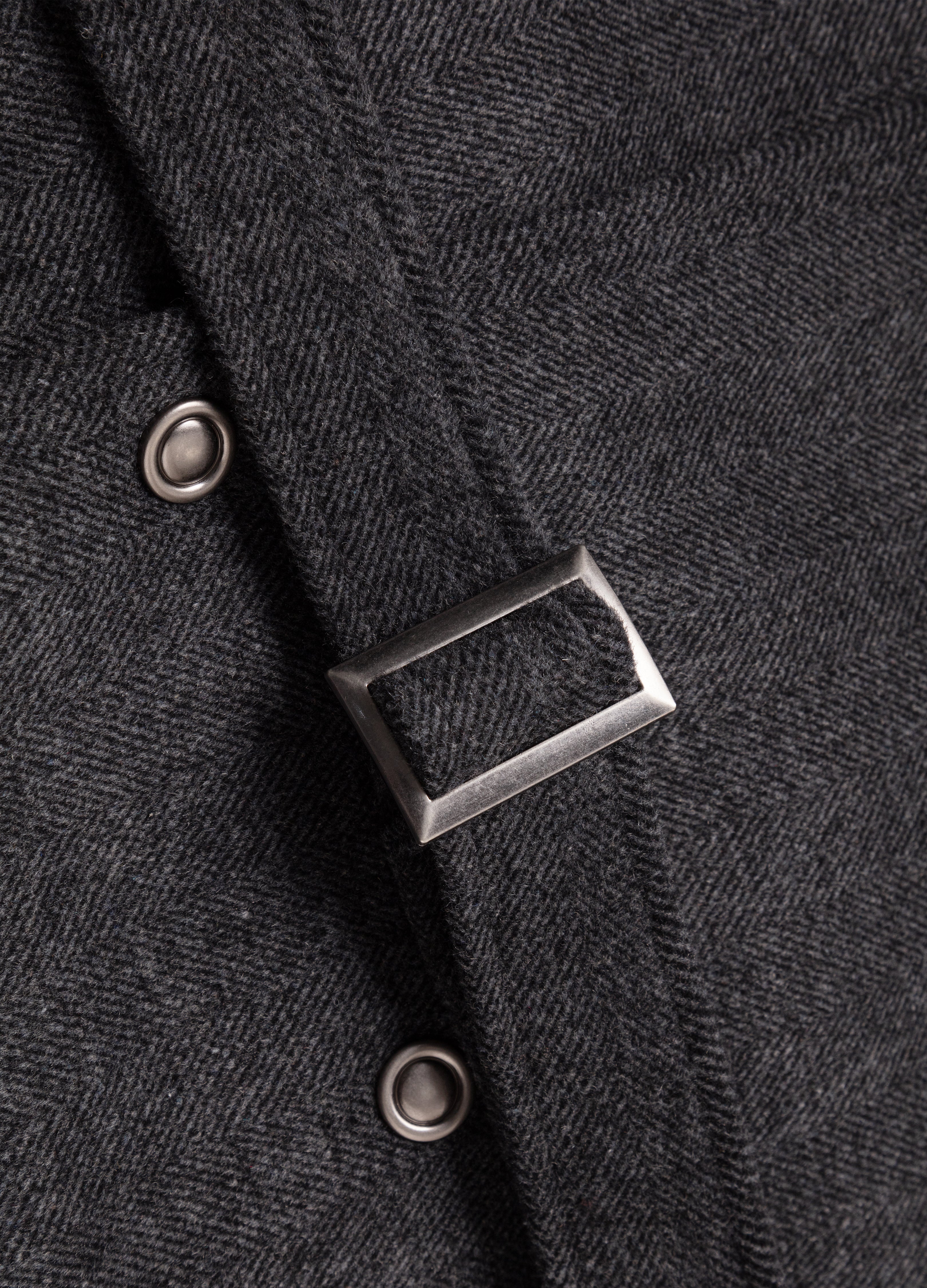 25FW BELTED STRUCTURED WOOL COAT