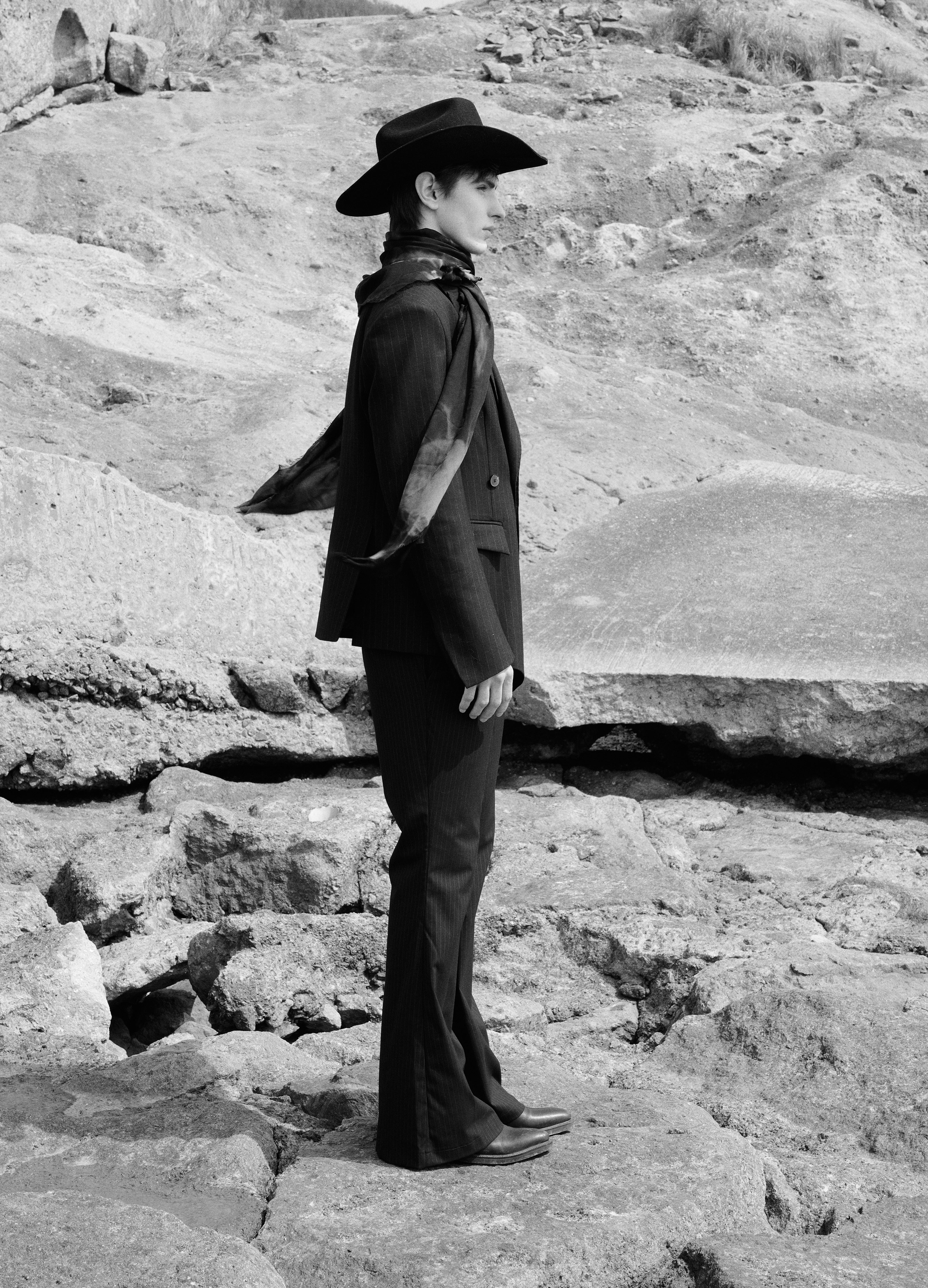 PANTALONI A RIGHE PLISSETTATE BLADE 25SS