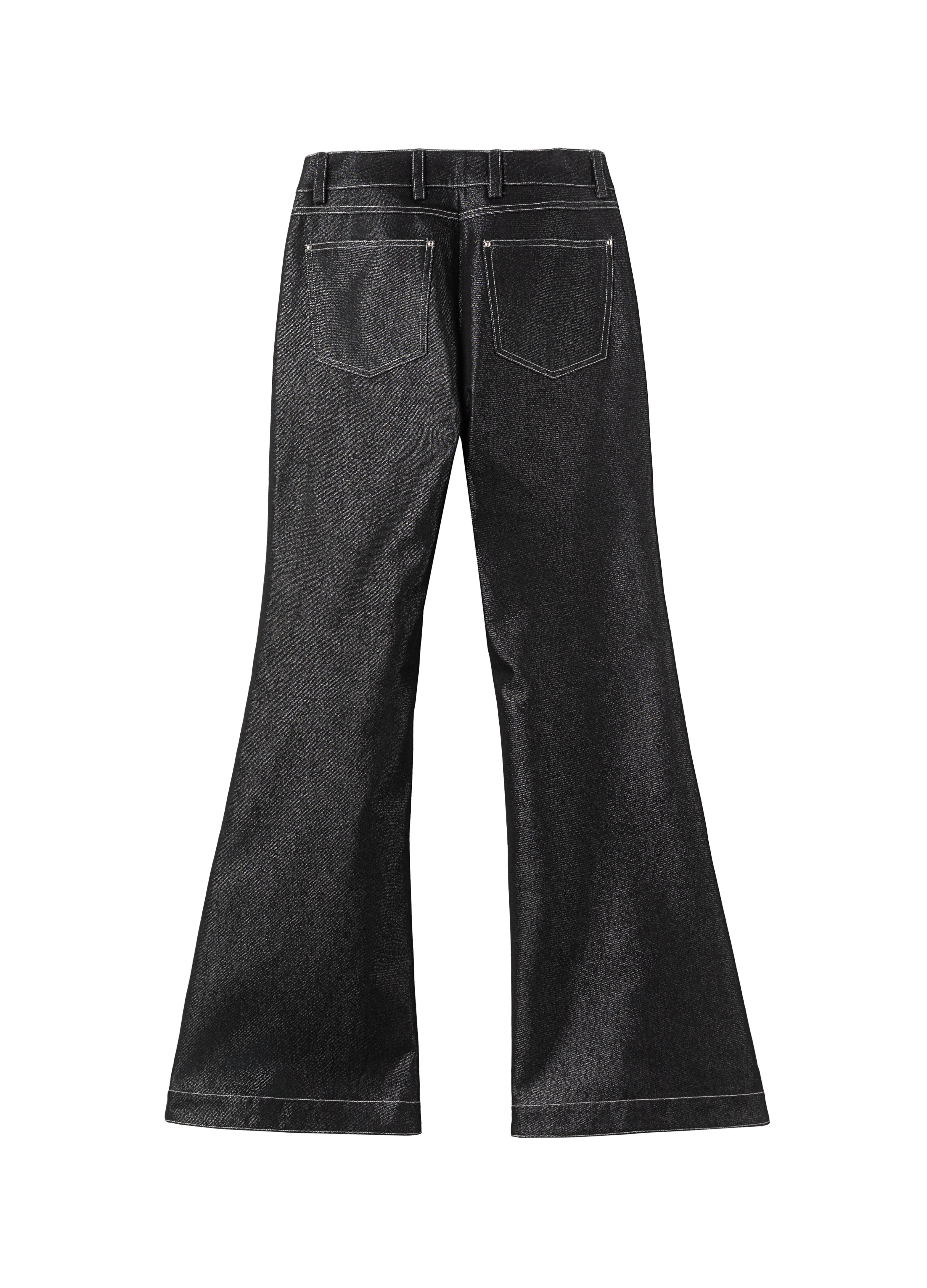 26SS METALLIC SHIMMER BOOTCUT JEANS
