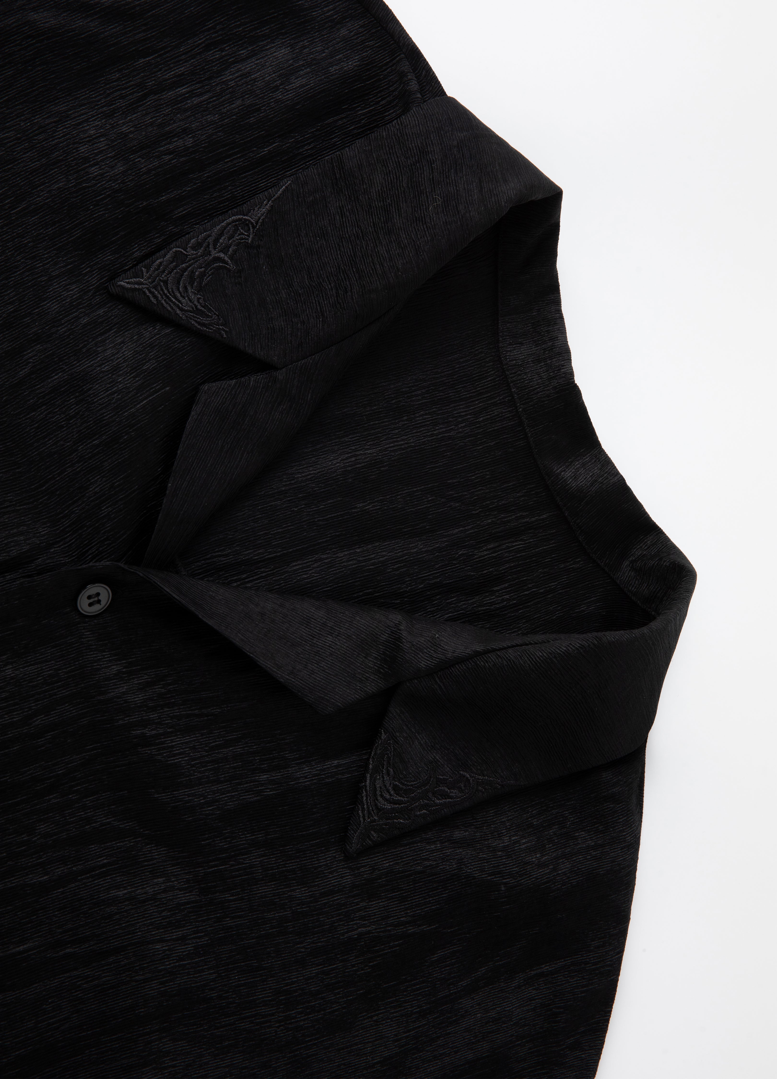 CAMICIA LUCIDA CON TEXTURE NERA BIANCA 25SS