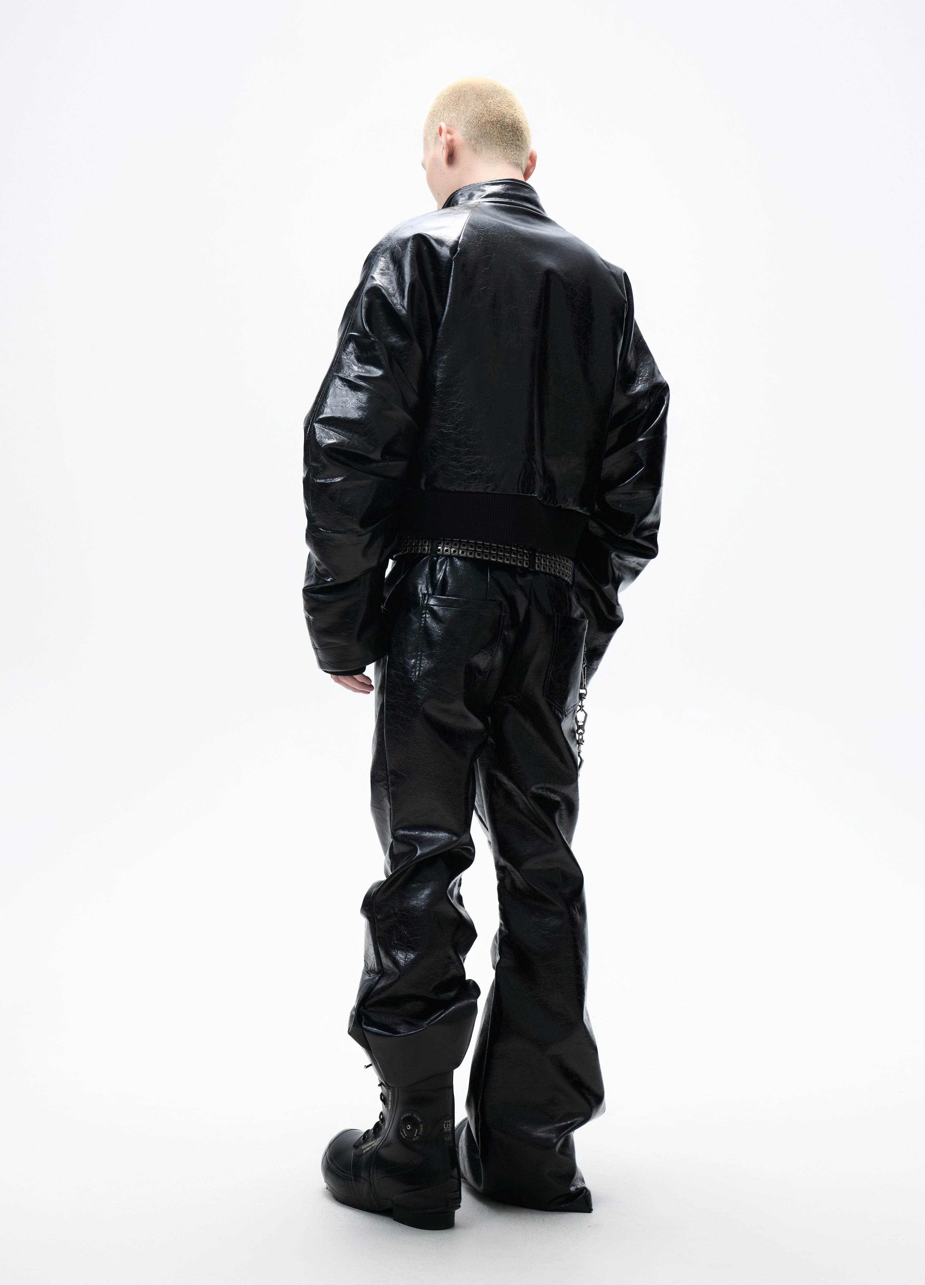 25FW RADIANT PLEAT LEATHER PANTS