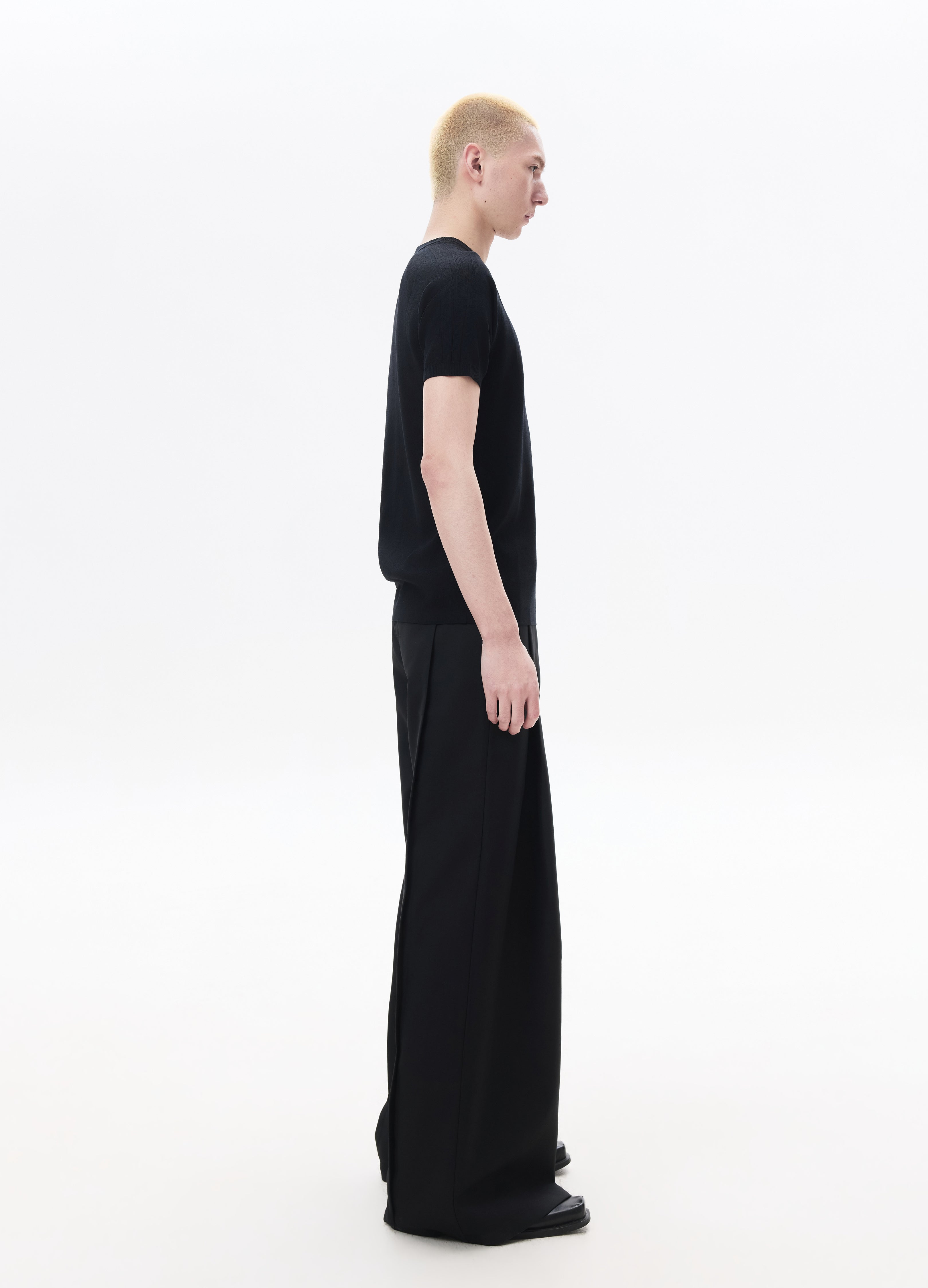 26SS VERTICAL RIB KNIT SHORT SLEEVE TEE