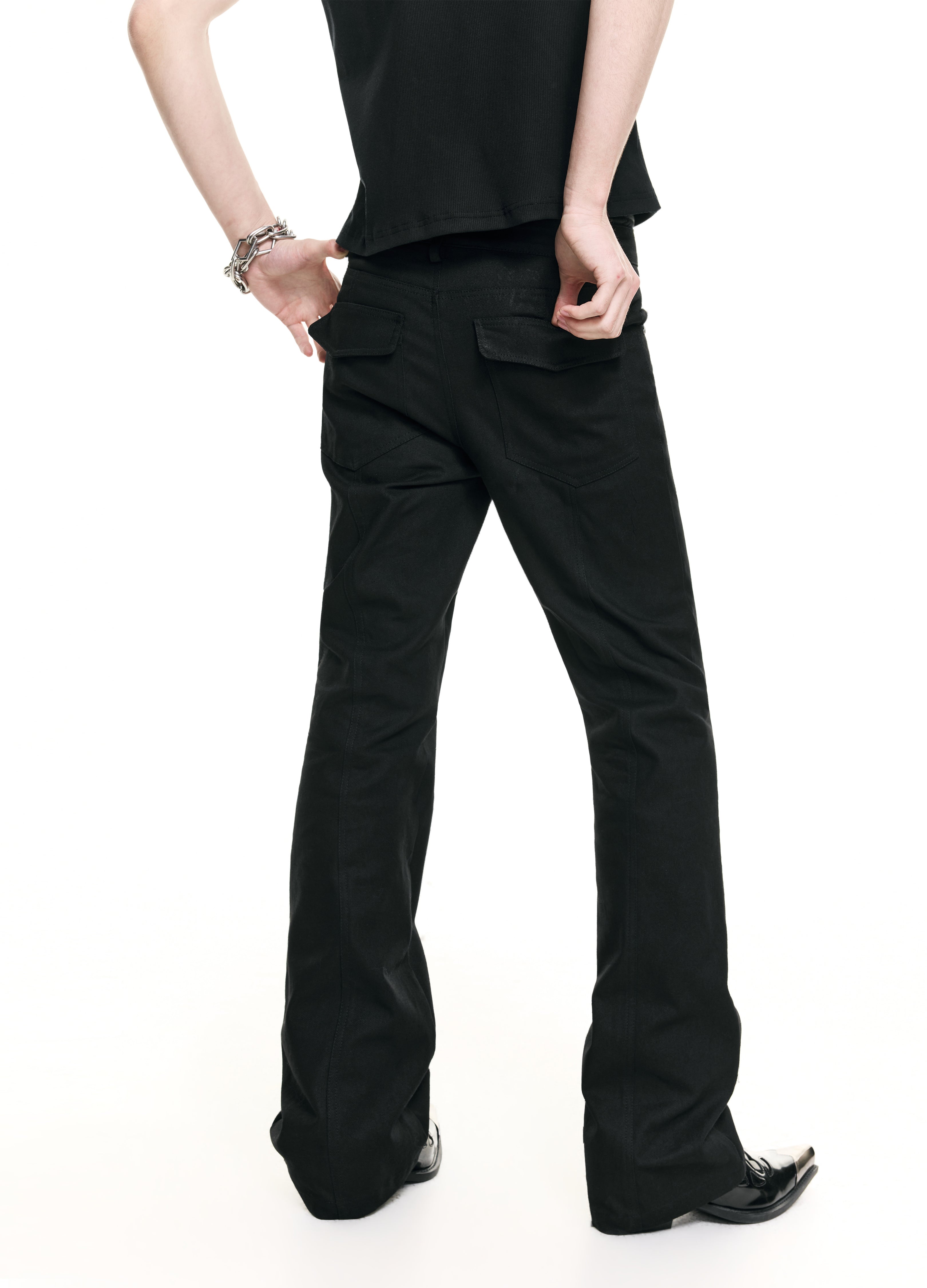 26SS STUDDED PUNK SLIM PANTS