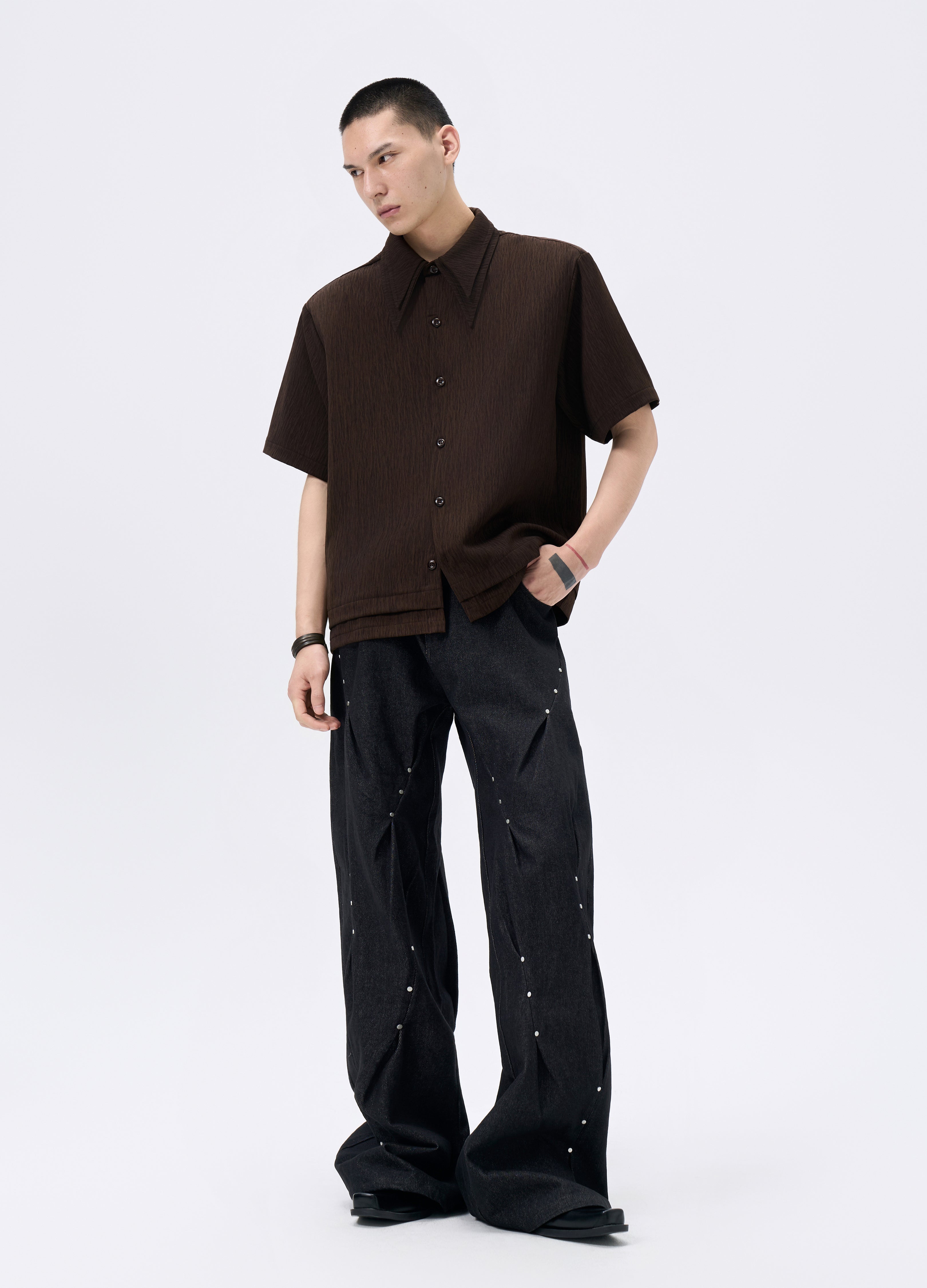 26SS DUAL COLLAR LAYER SHIRT