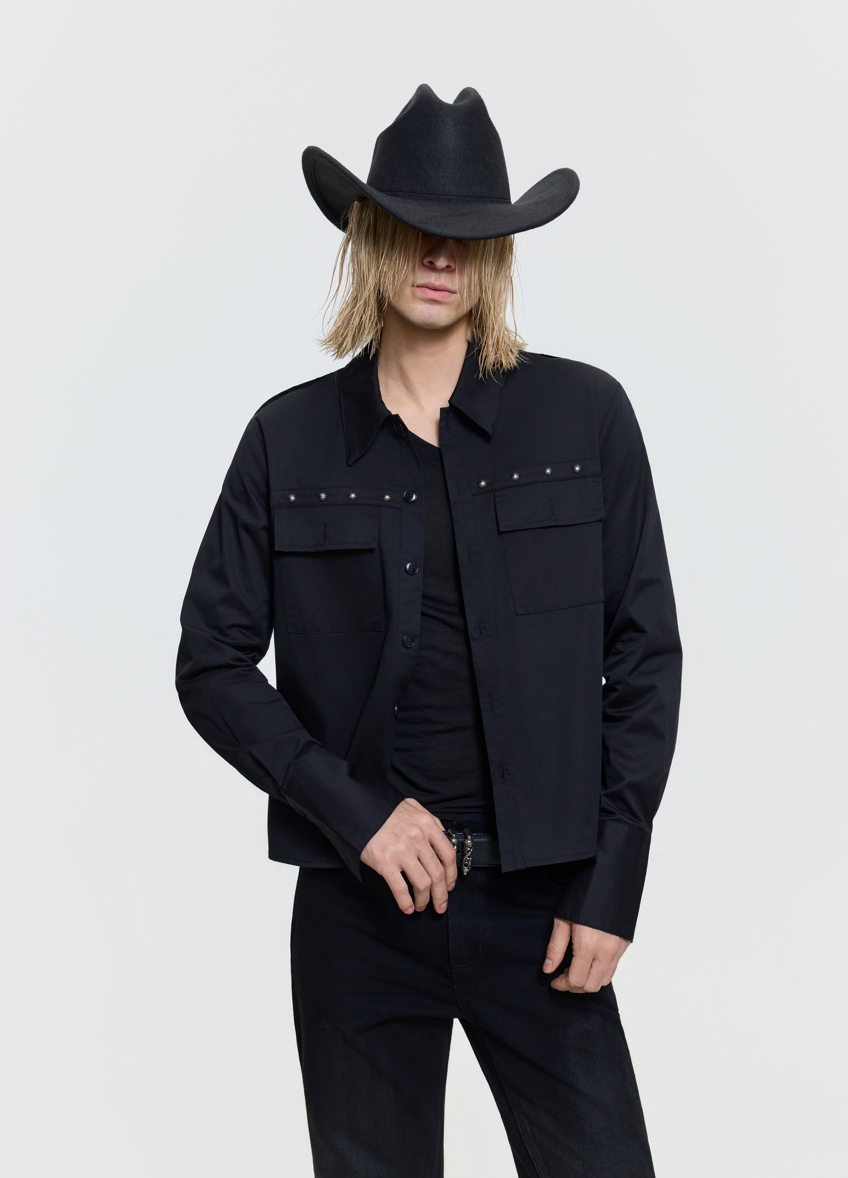 26FW STUDDED WESTERN SHIRT
