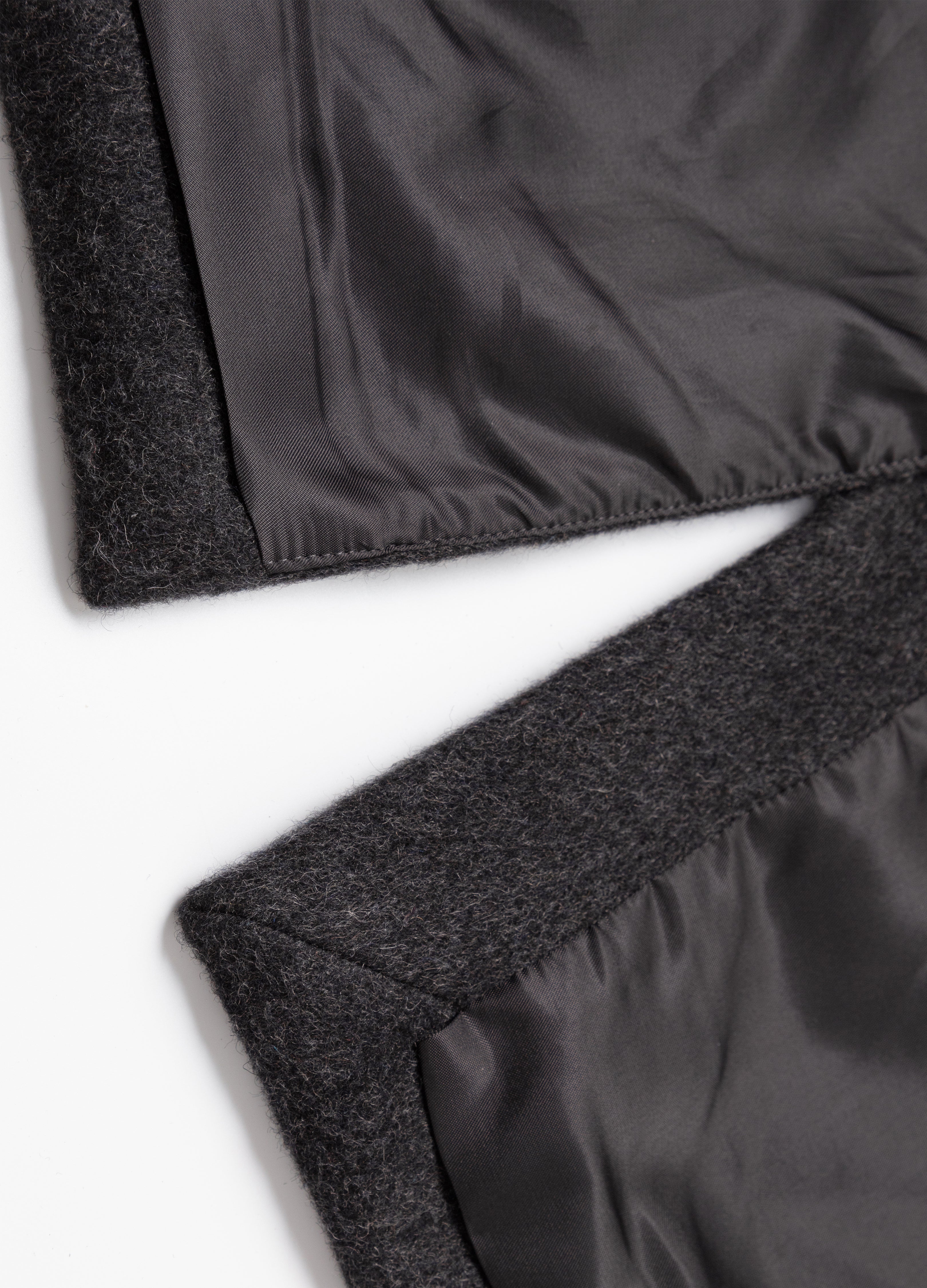 25FW BELTED DECONSTRUCT WOOL COAT