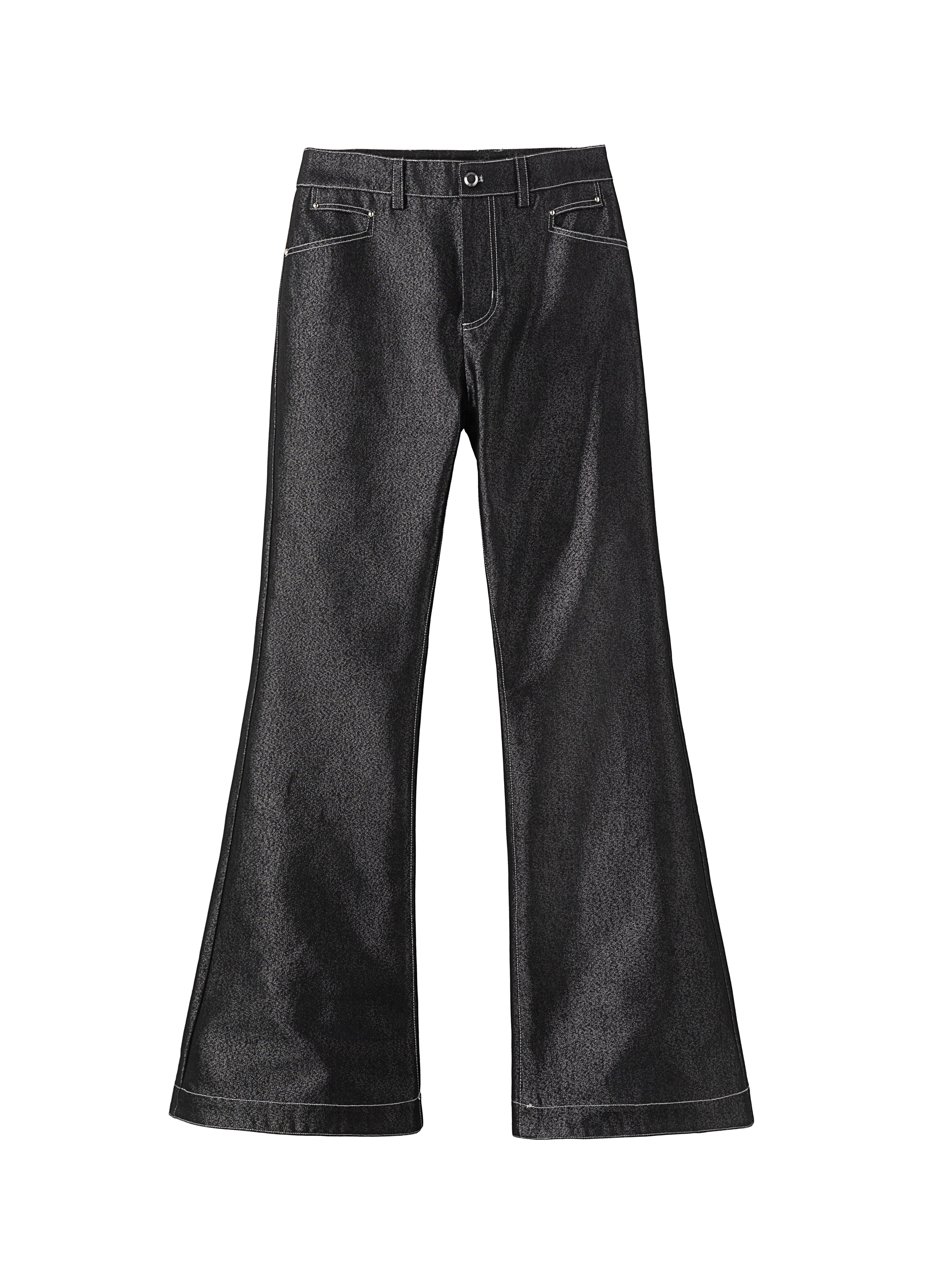 26SS METALLIC SHIMMER BOOTCUT JEANS