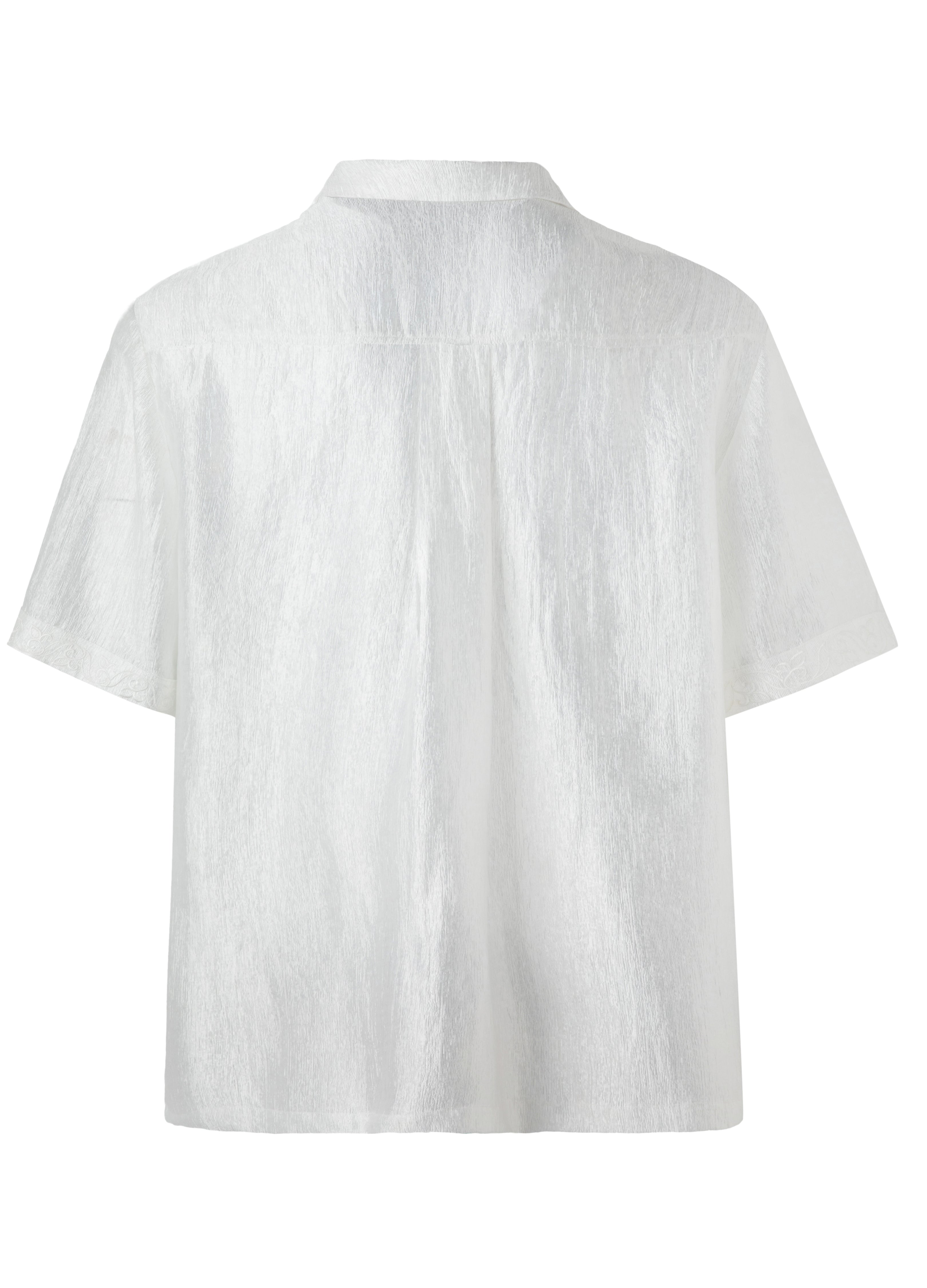 CAMICIA LUCIDA CON TEXTURE NERA BIANCA 25SS