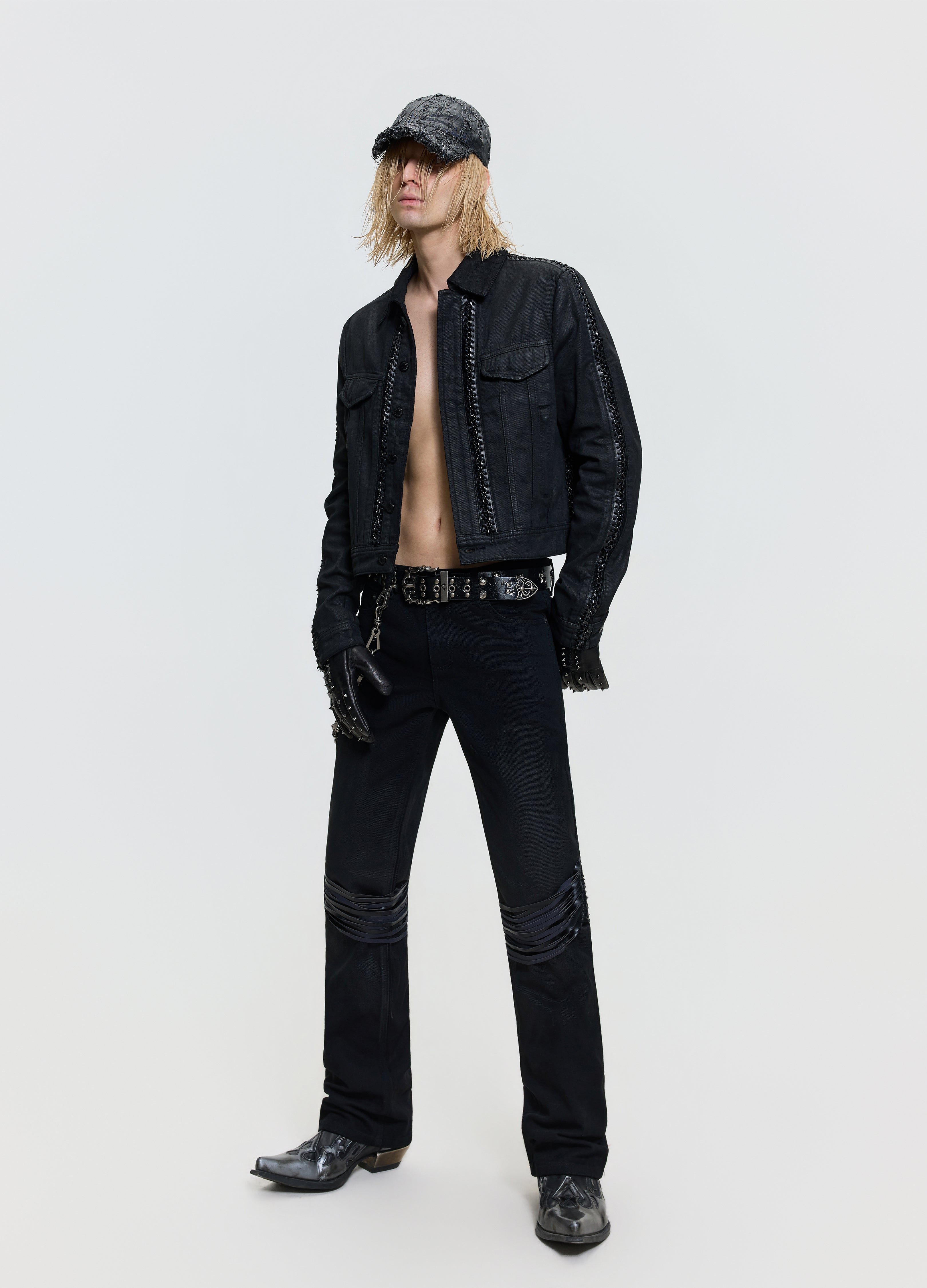 26FW LACE-UP WAXED DENIM