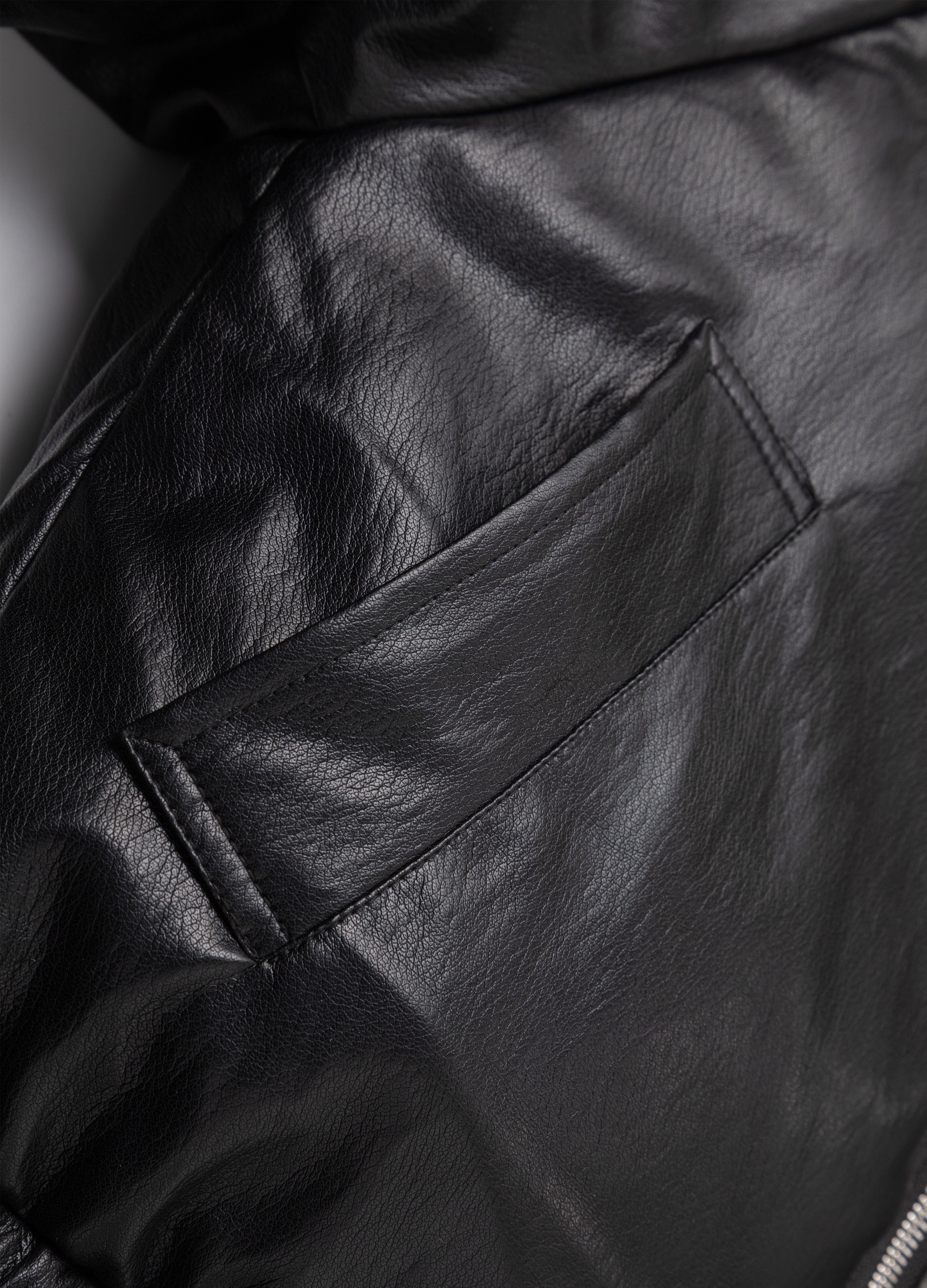 25FW LEATHER PUFFER BOMBER