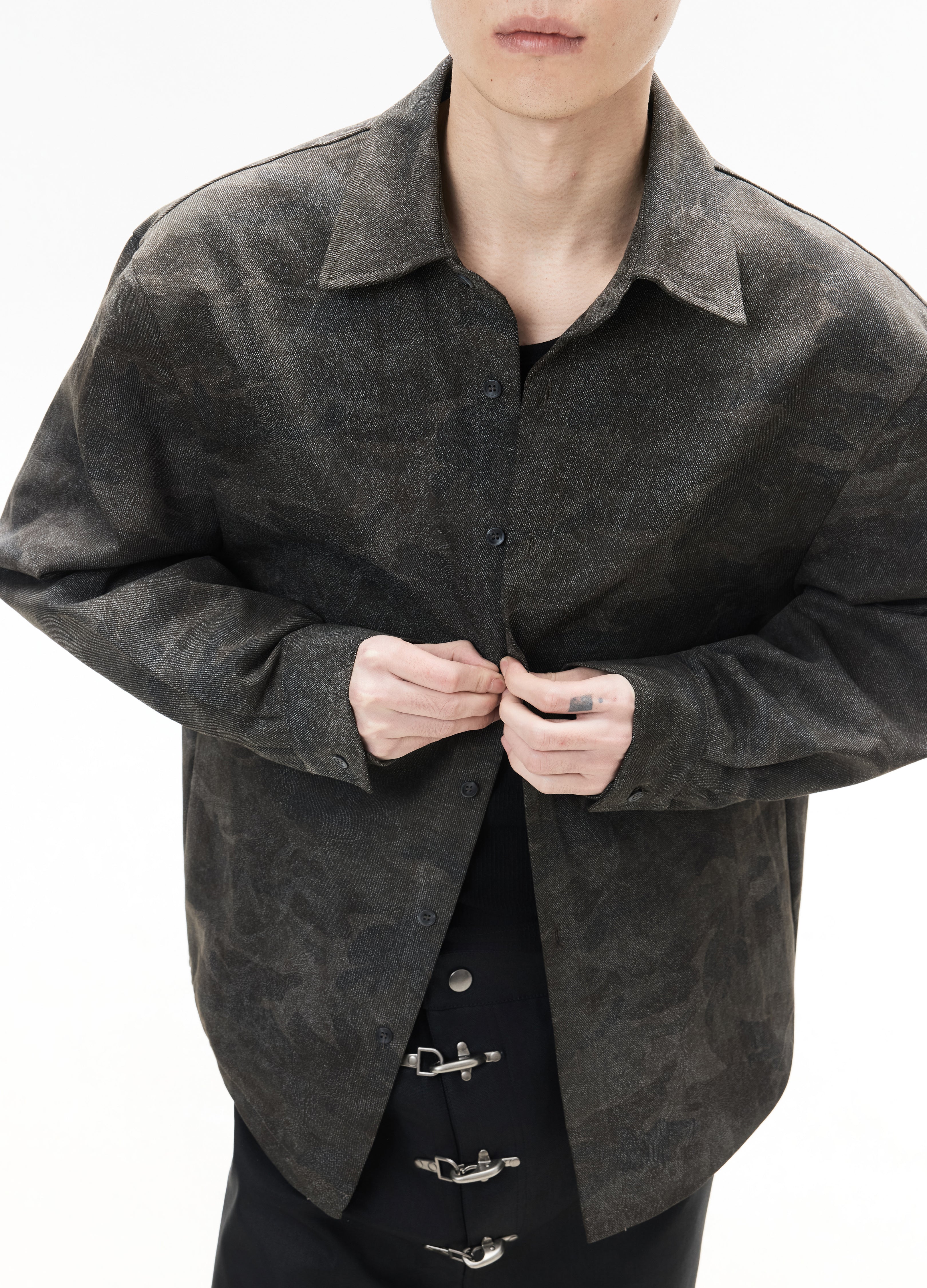 26SS VINTAGE WASHED CAMO SHIRT