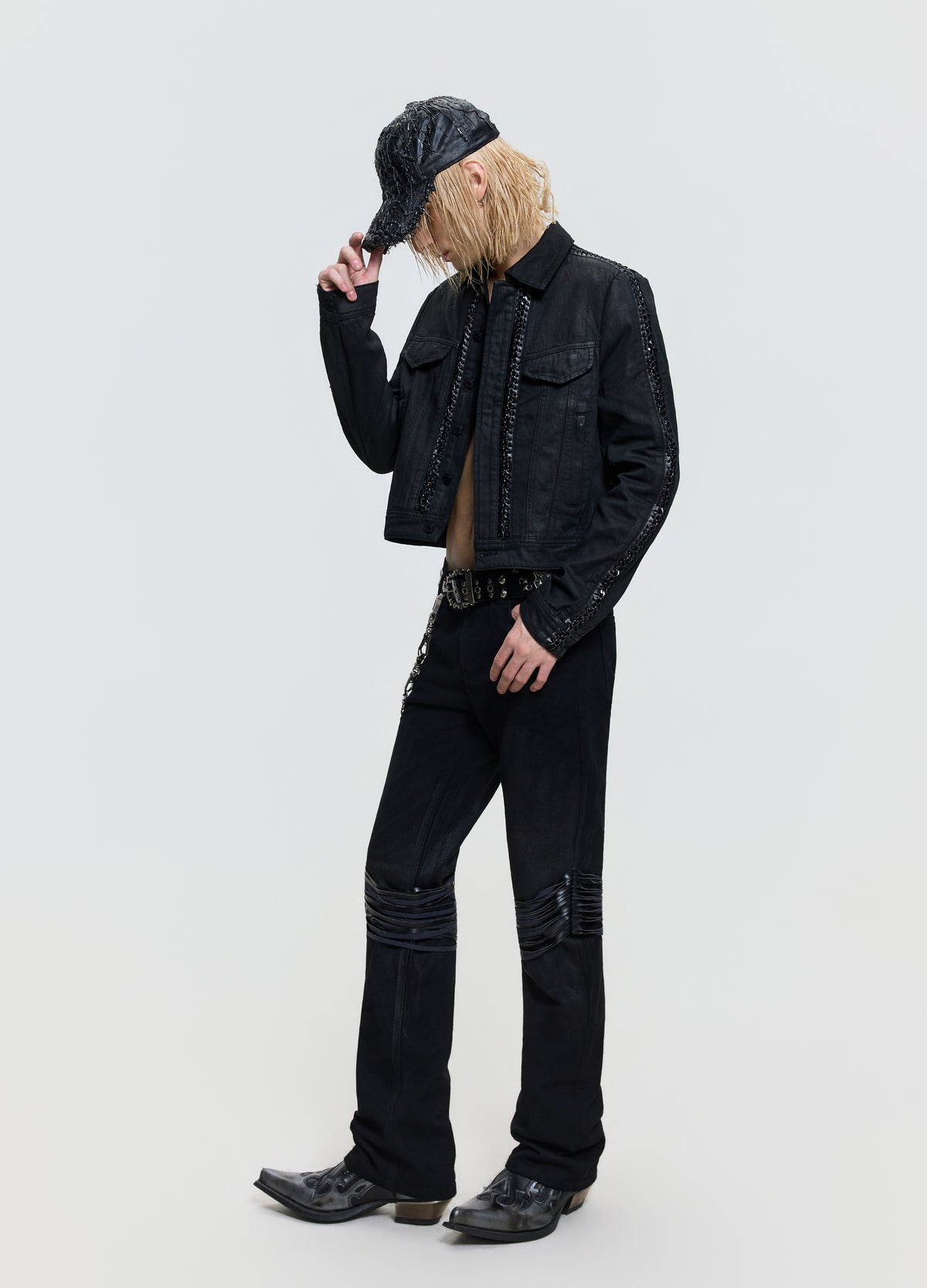 26FW LACE-UP WAXED DENIM