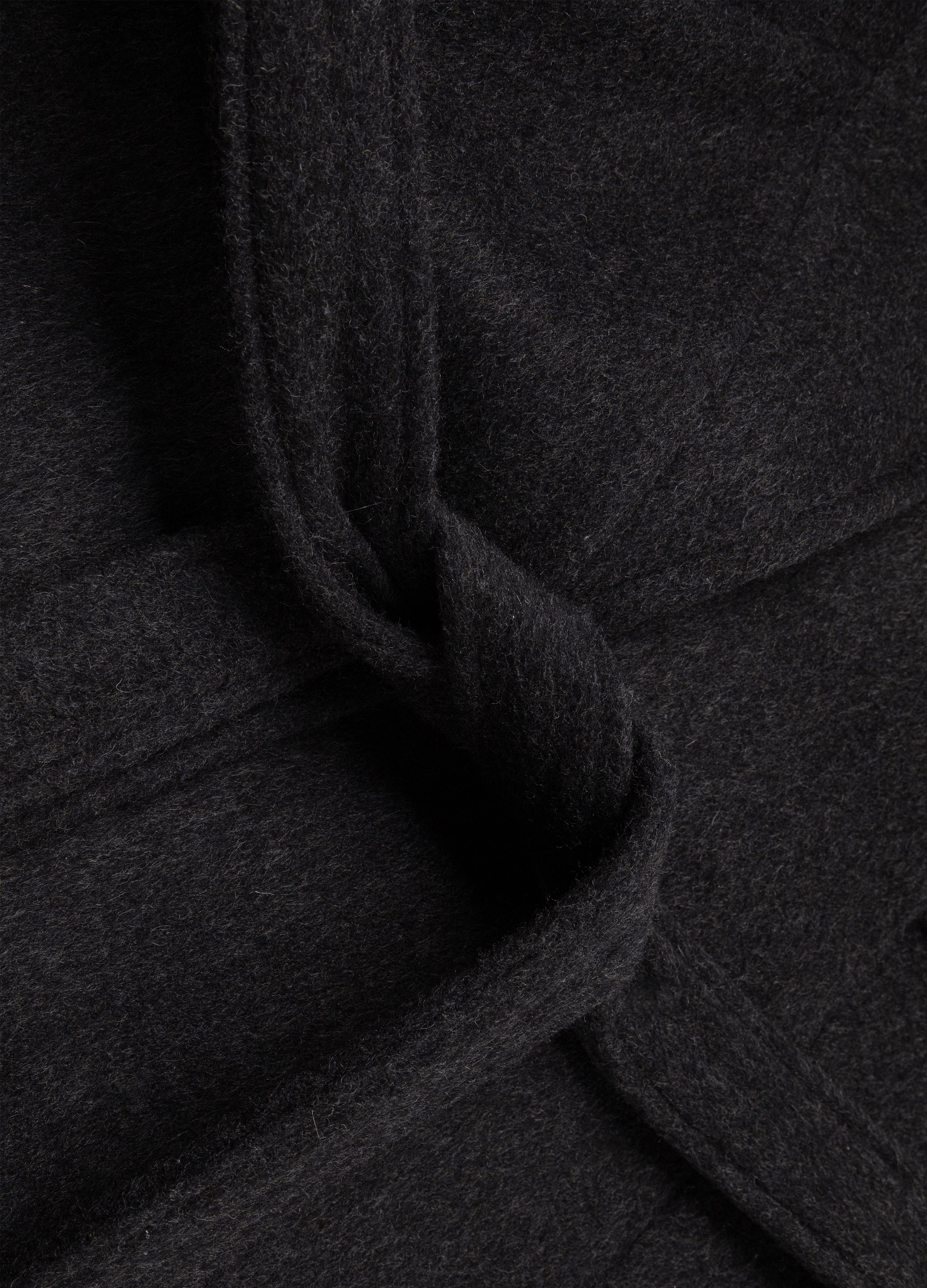 25FW BELTED DECONSTRUCT WOOL COAT