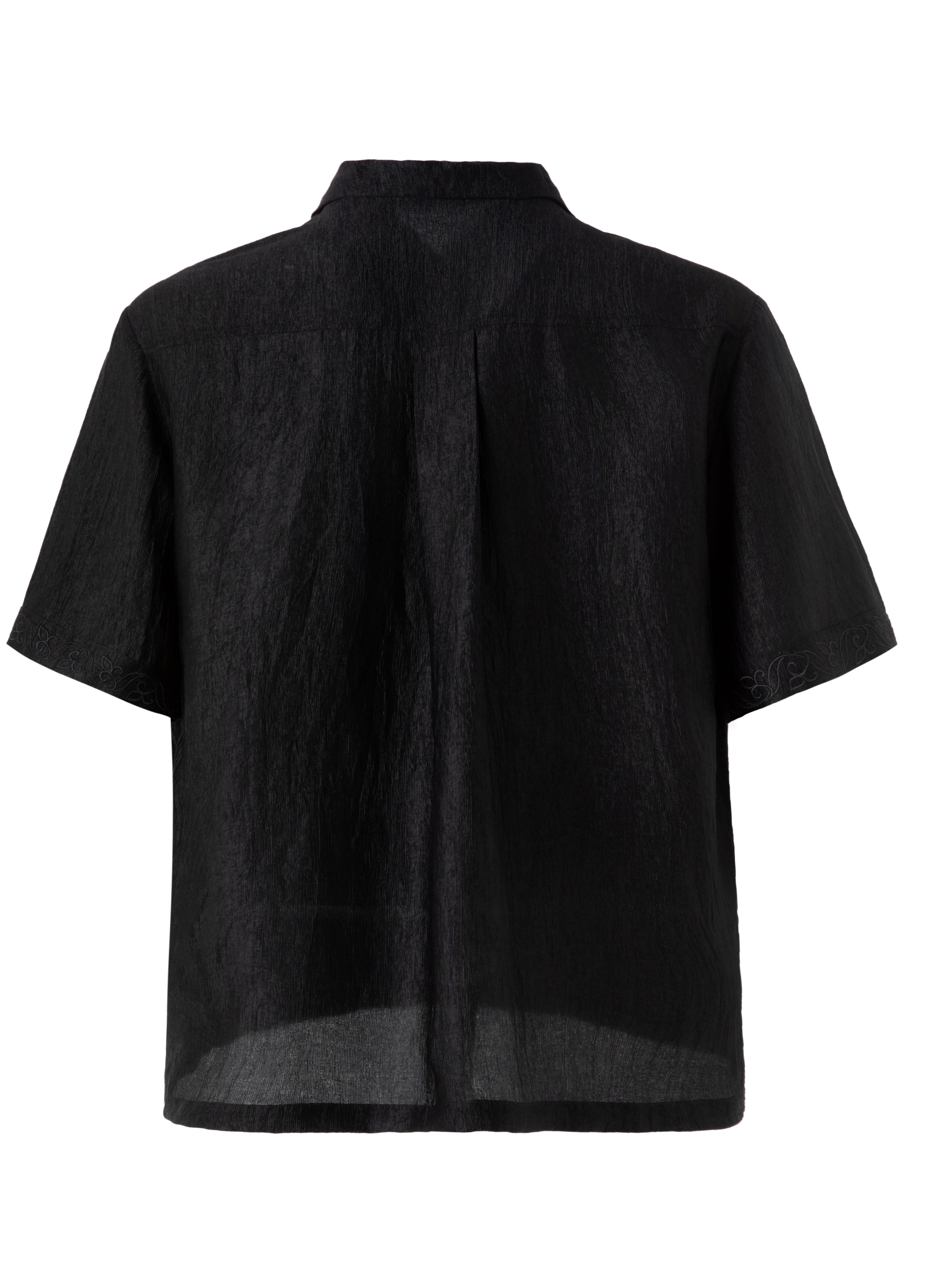 CAMICIA LUCIDA CON TEXTURE NERA BIANCA 25SS