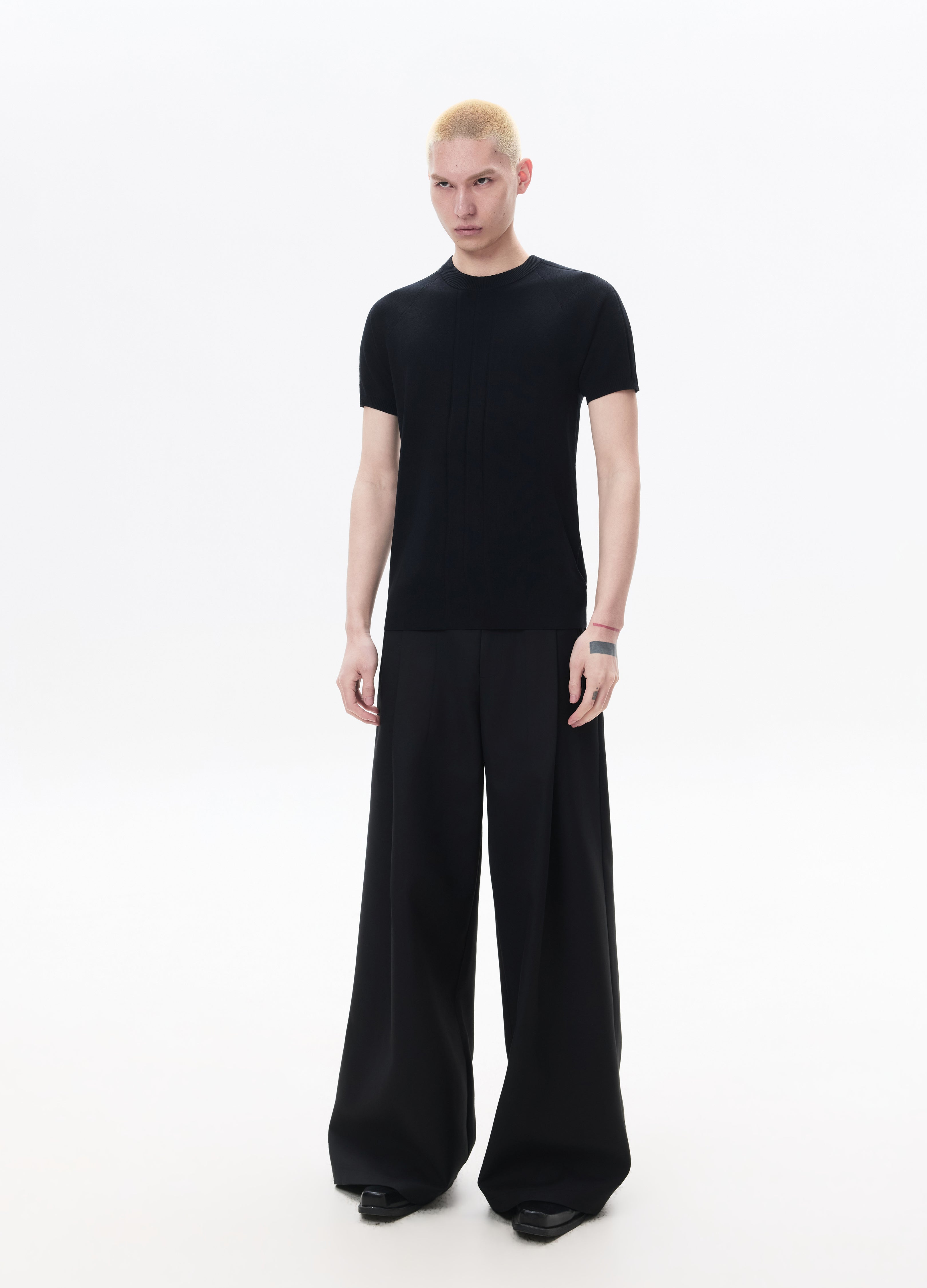 26SS VERTICAL RIB KNIT SHORT SLEEVE TEE