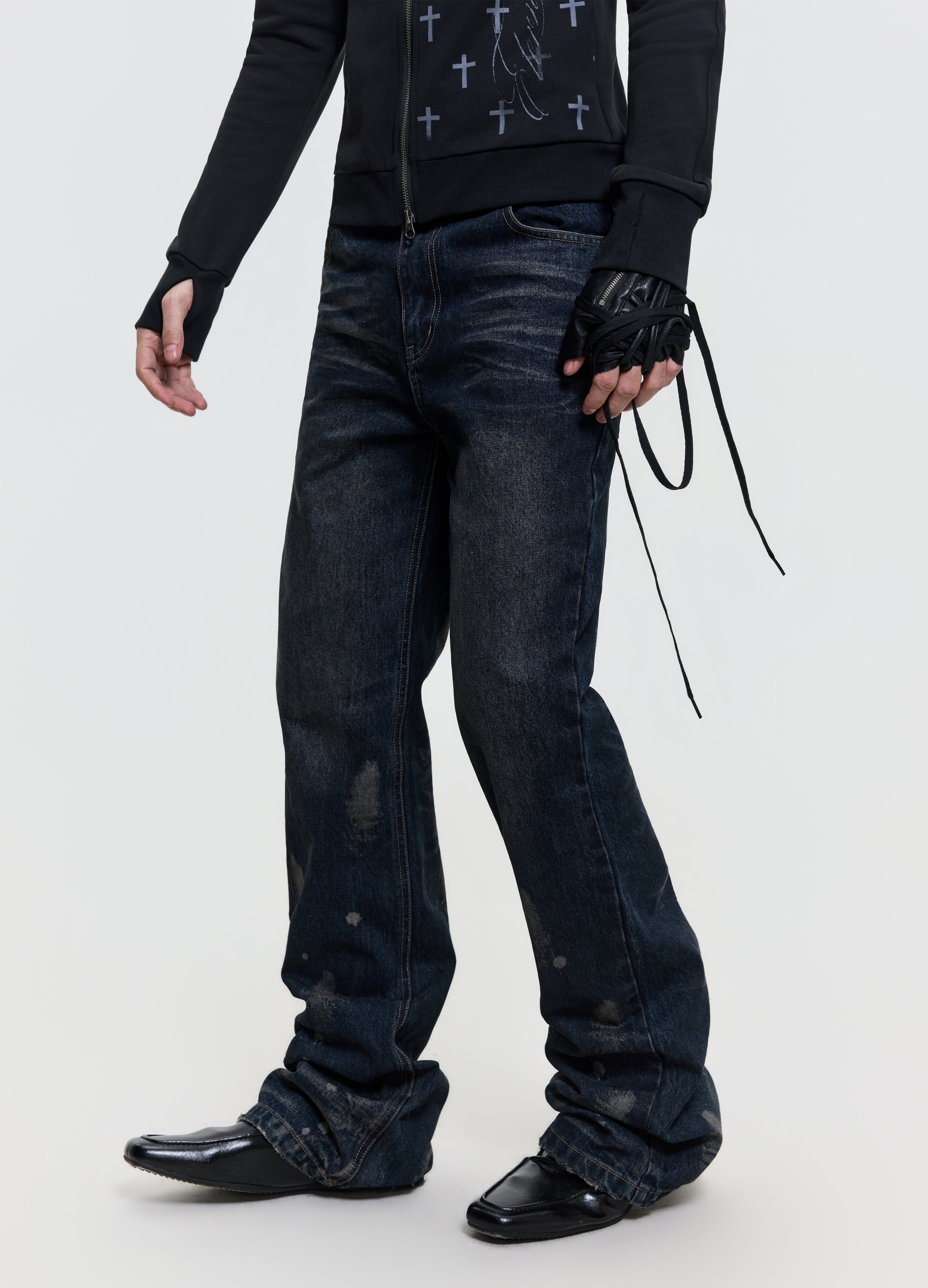 26FW INK WASH STACKED DENIM