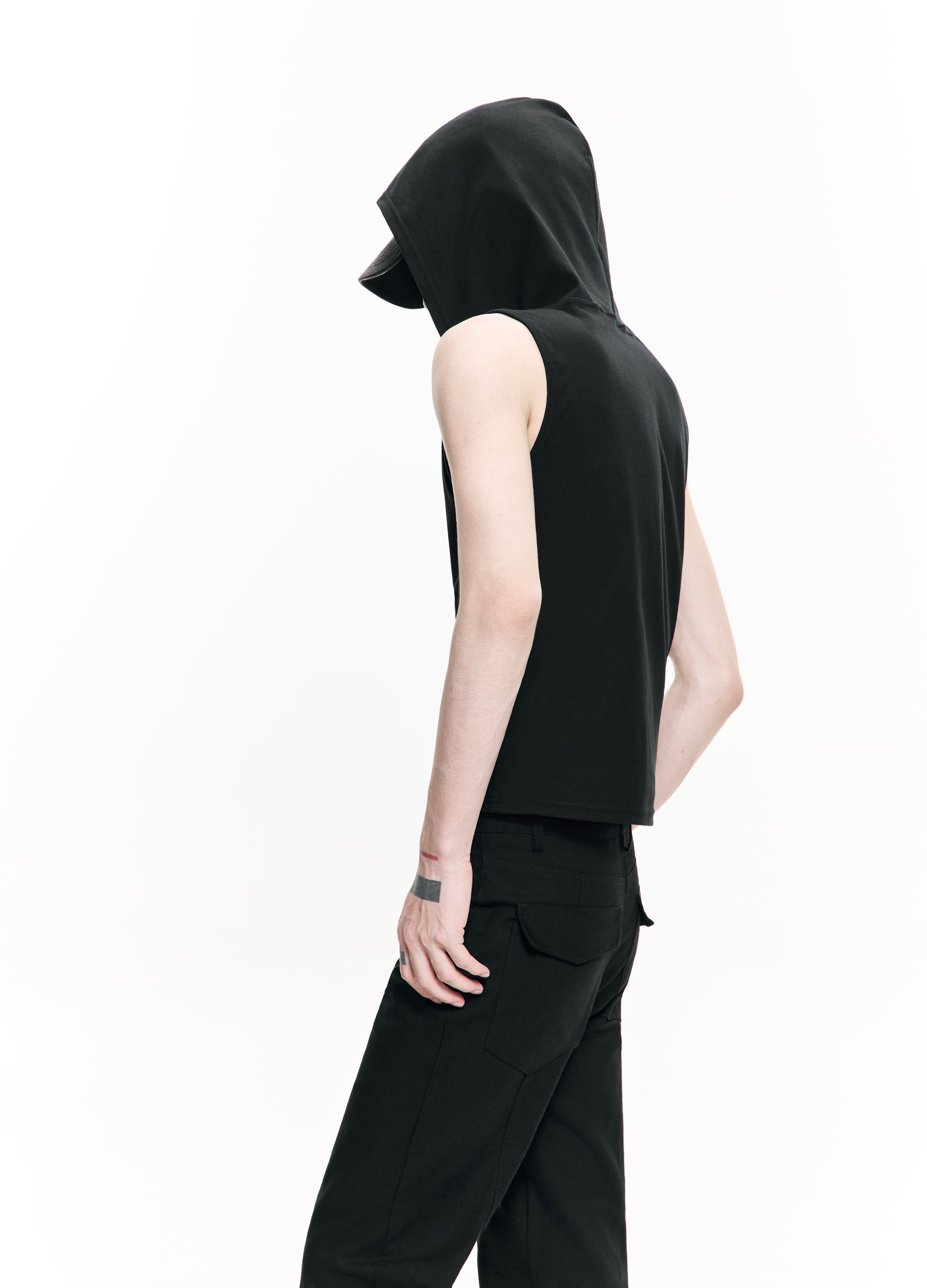 26SS Y2K HALF-ZIP HOODED VEST