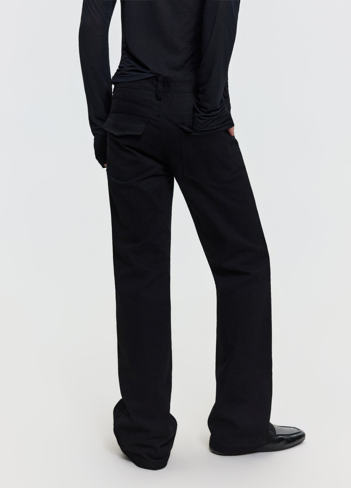 26FW STUDDED PANEL DENIM