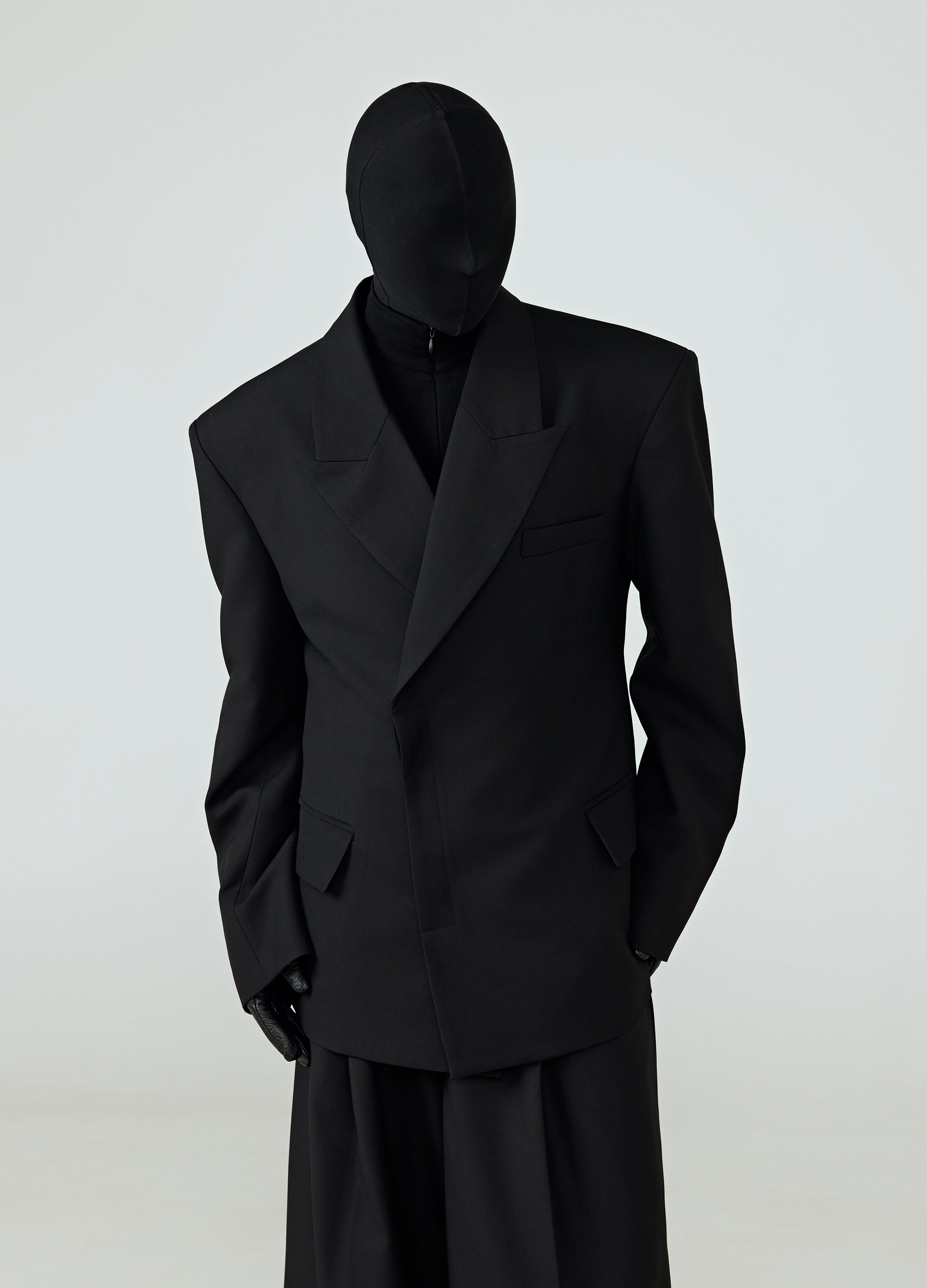 BLAZER TRIANGOLARE NERO 25SS