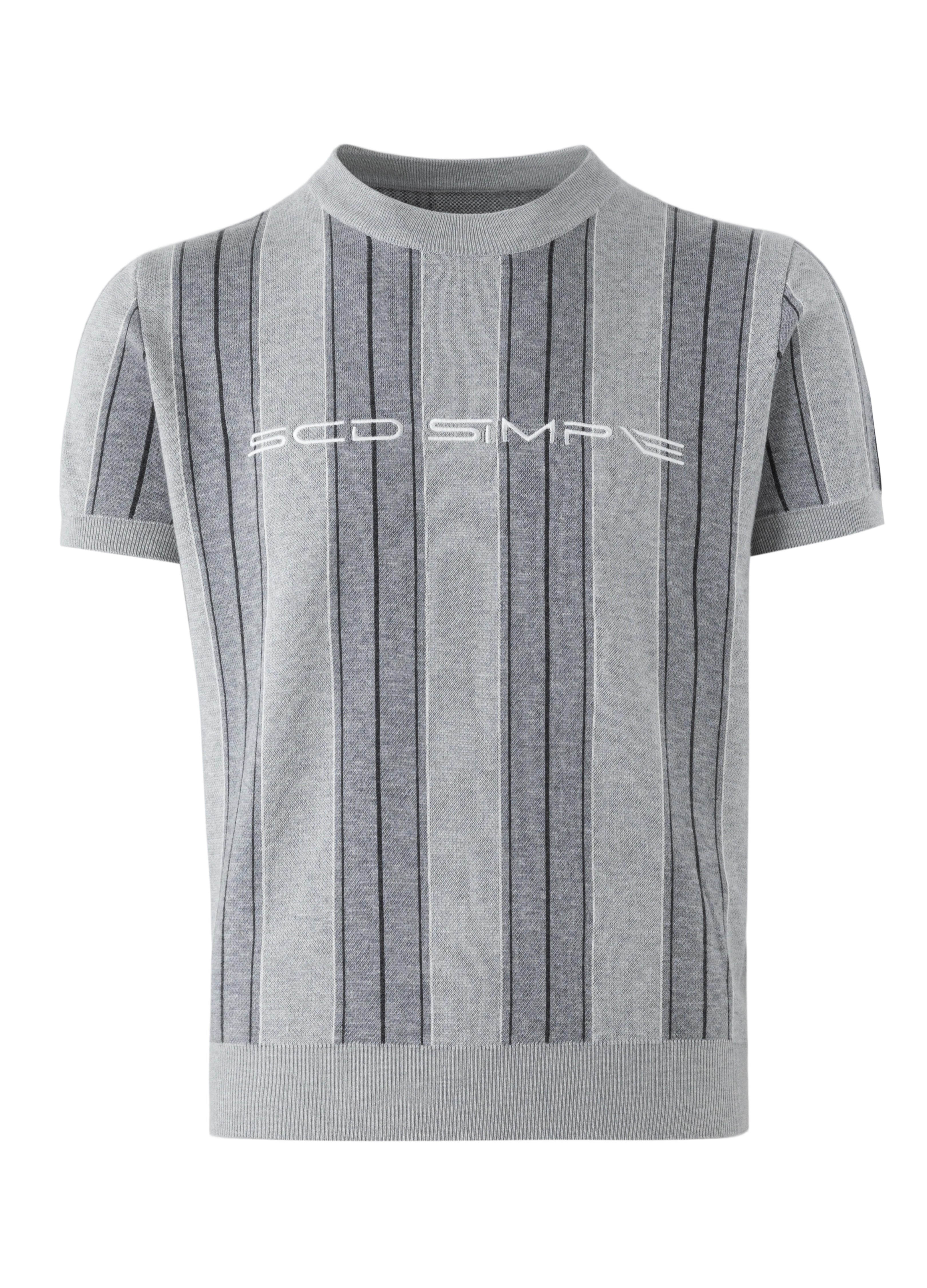 26SS STRIPED JACQUARD KNIT TEE