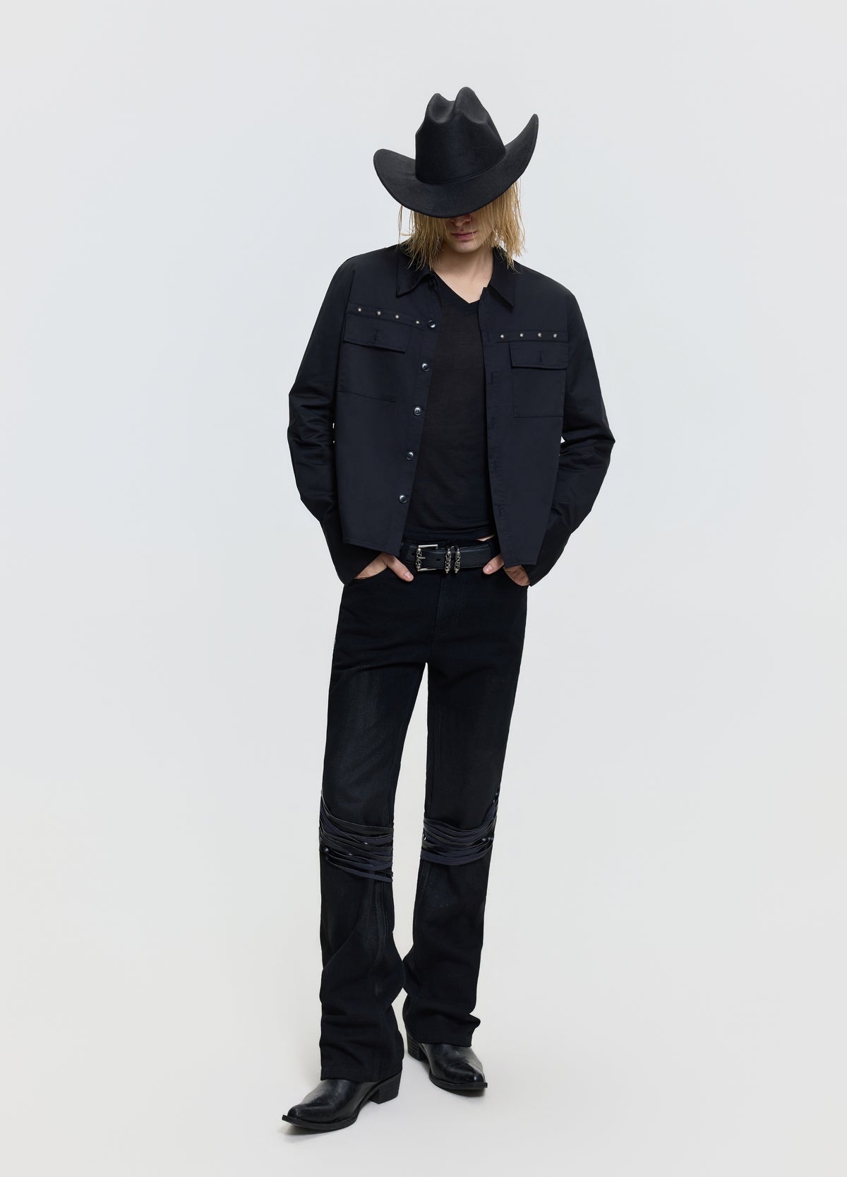 26FW LACE-UP WAXED DENIM