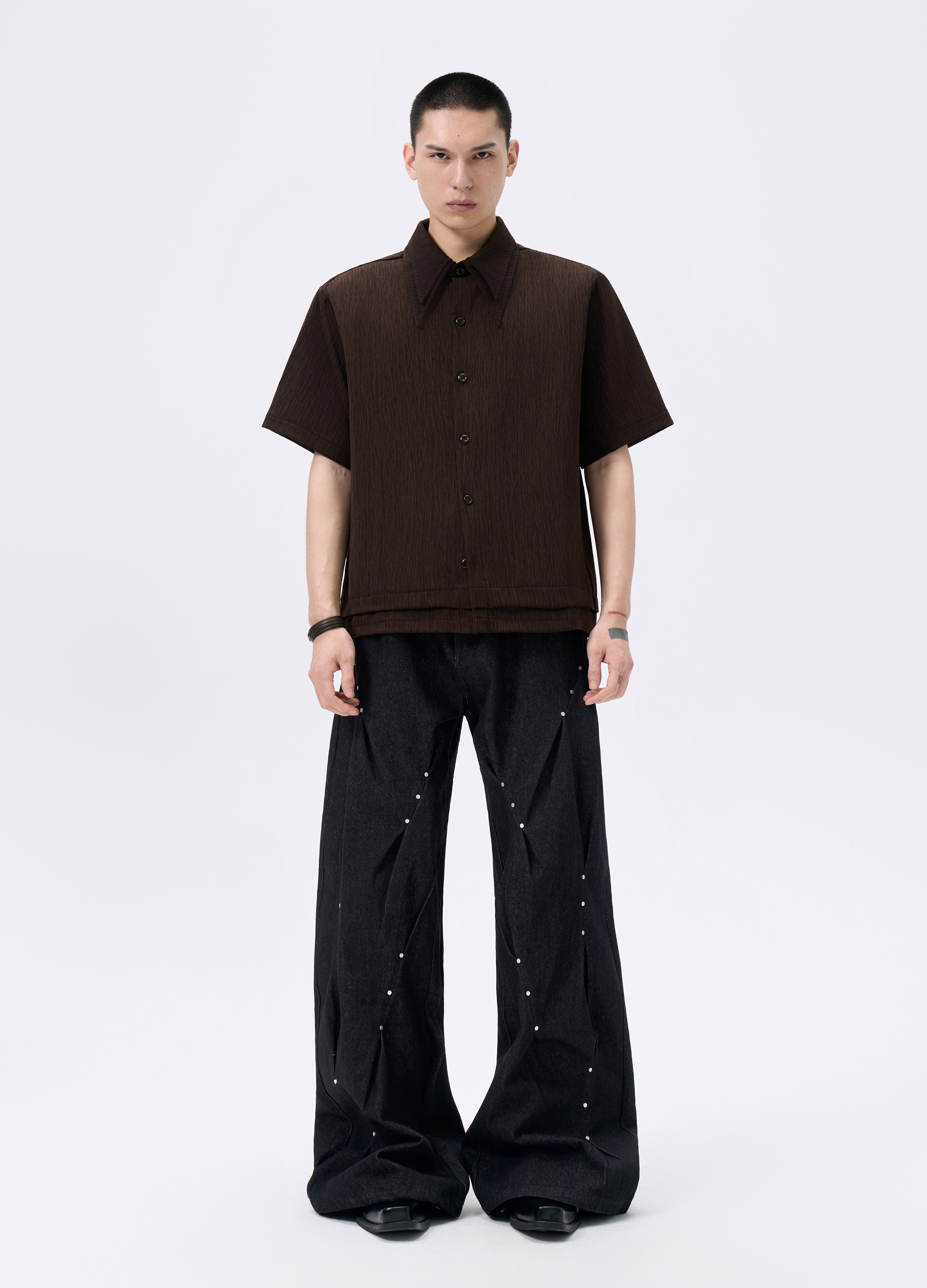 26SS DUAL COLLAR LAYER SHIRT