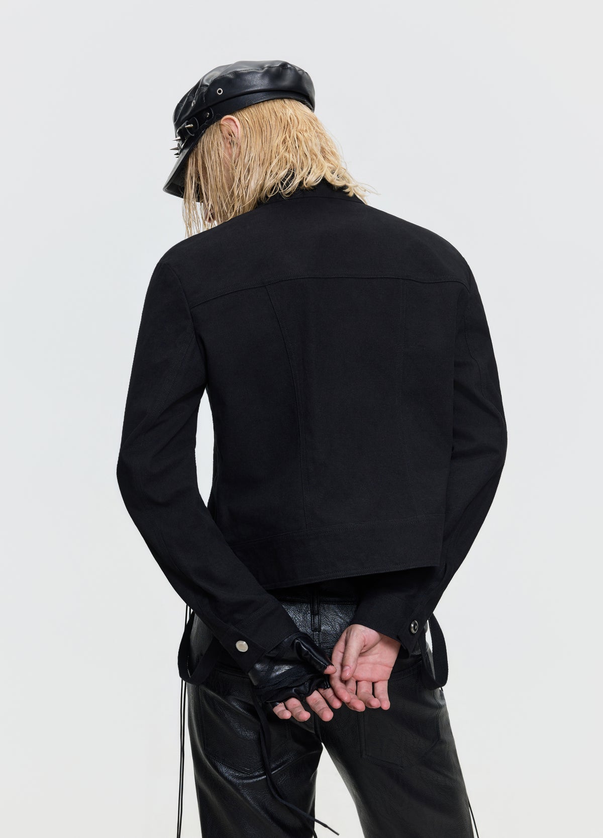 FRKM SCD 26FW corset stand-collar black jacket — product view 10