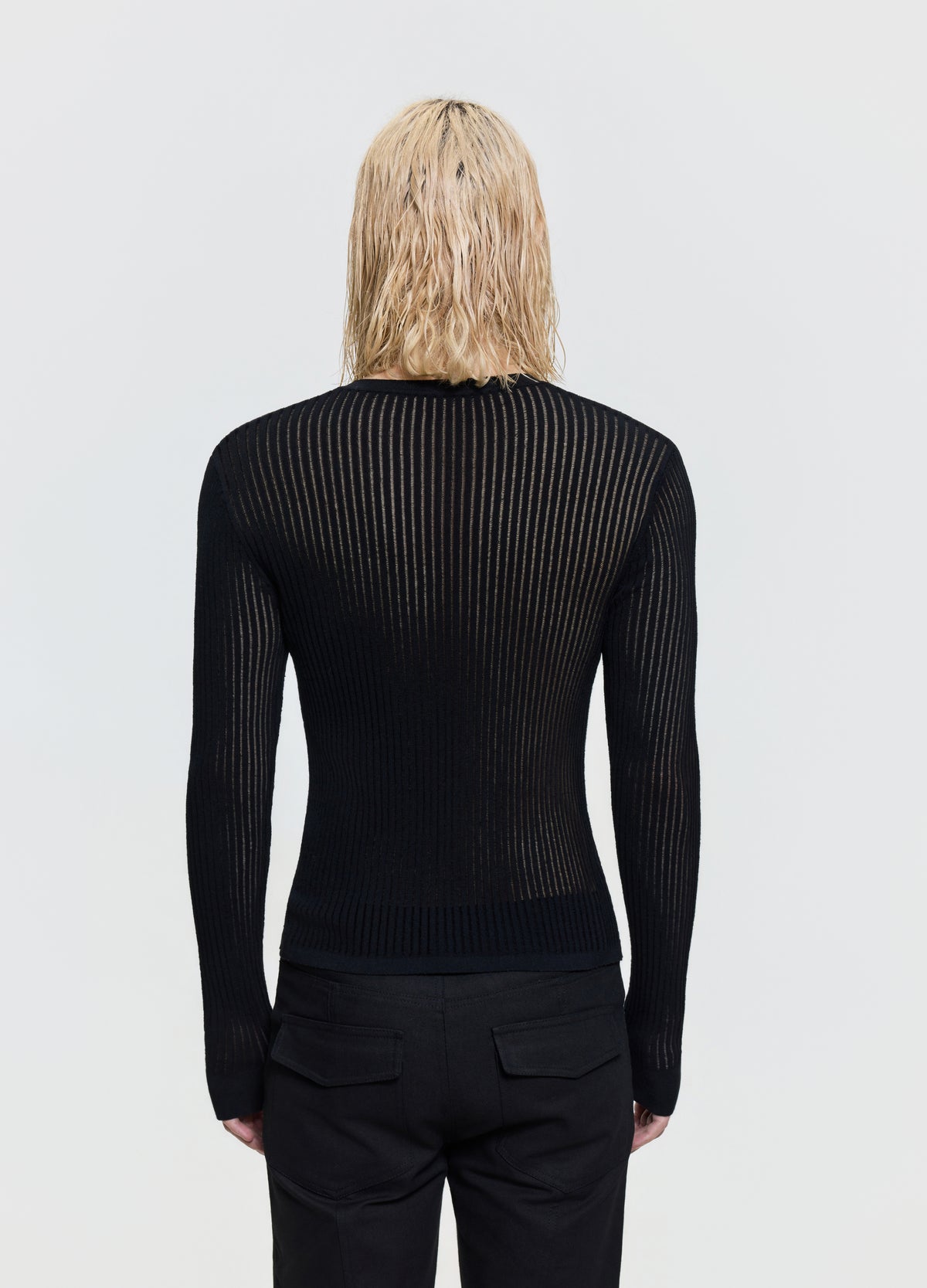 26FW SHEER V-NECK KNIT
