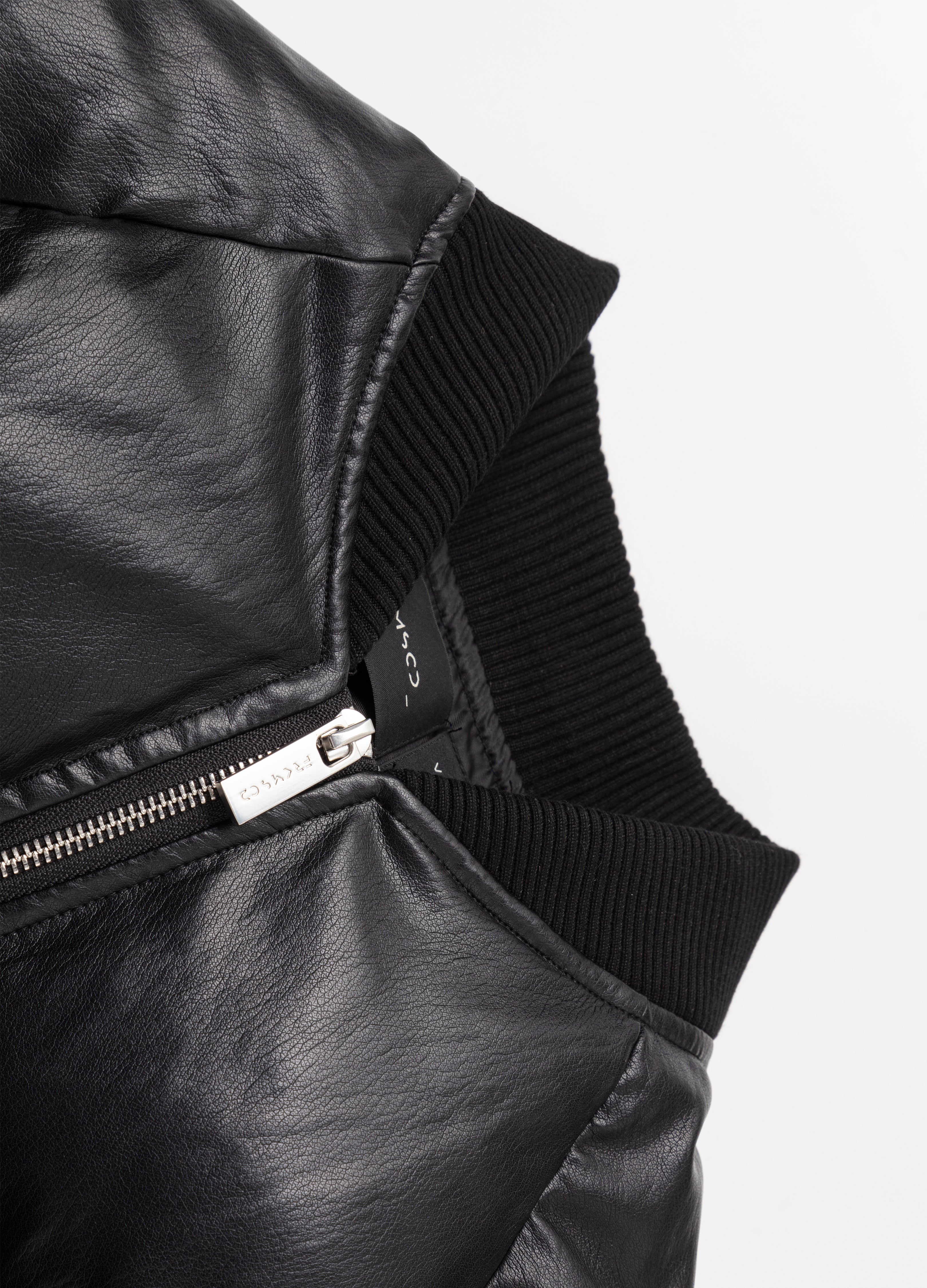 25FW LEATHER PUFFER BOMBER