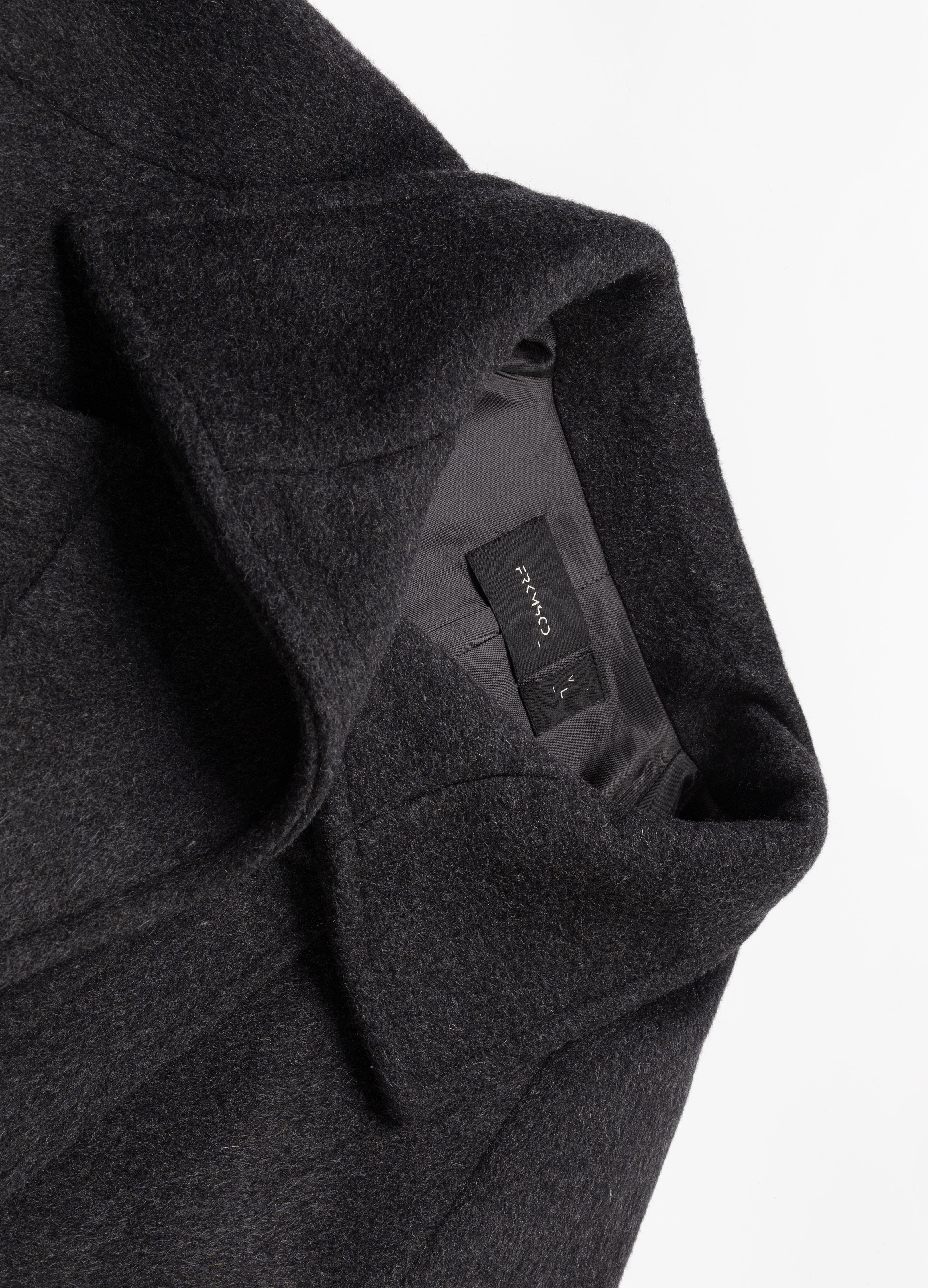 25FW BELTED DECONSTRUCT WOOL COAT