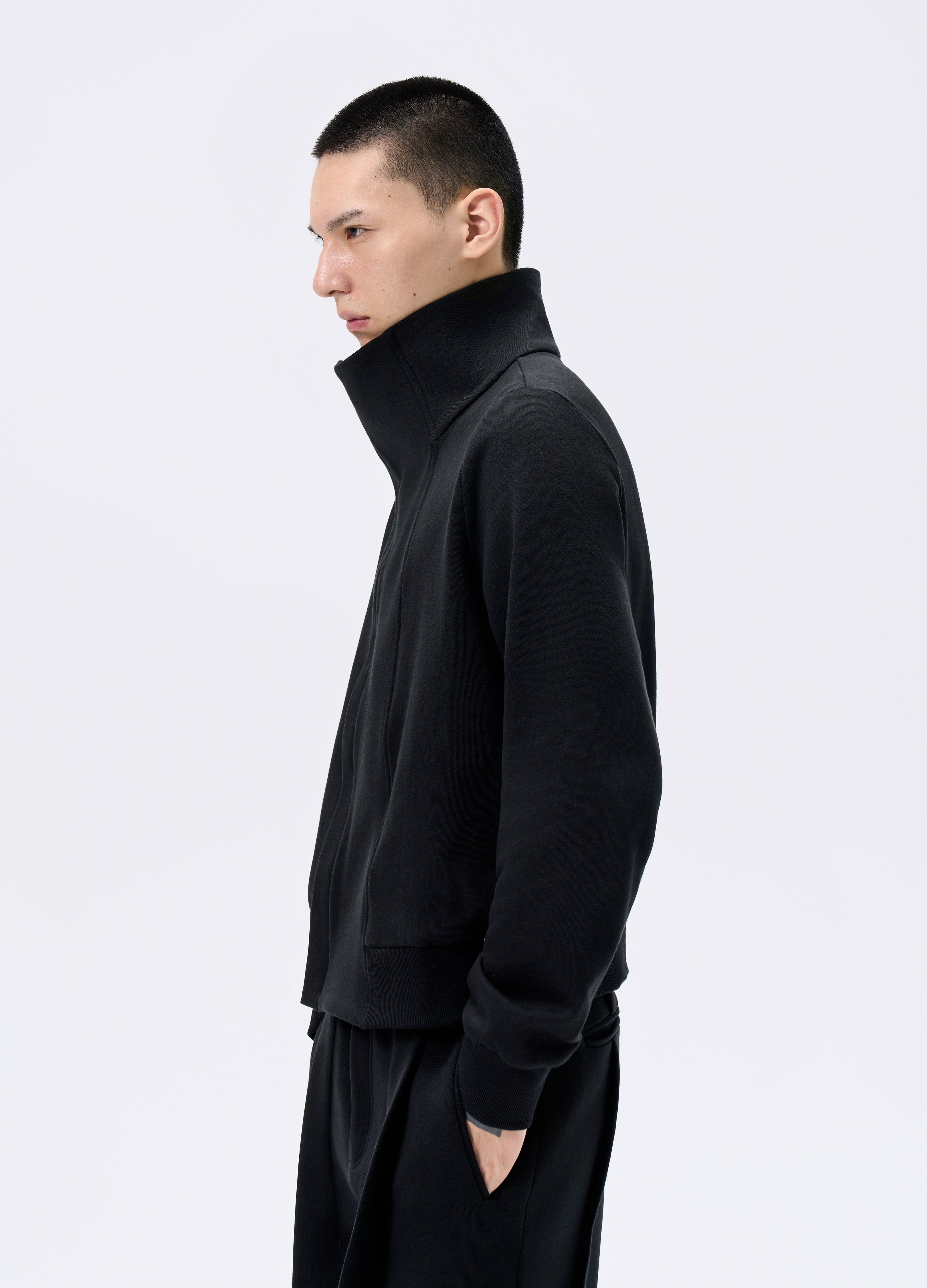 GIACCA CORTA CON ZIP NERA 25FW